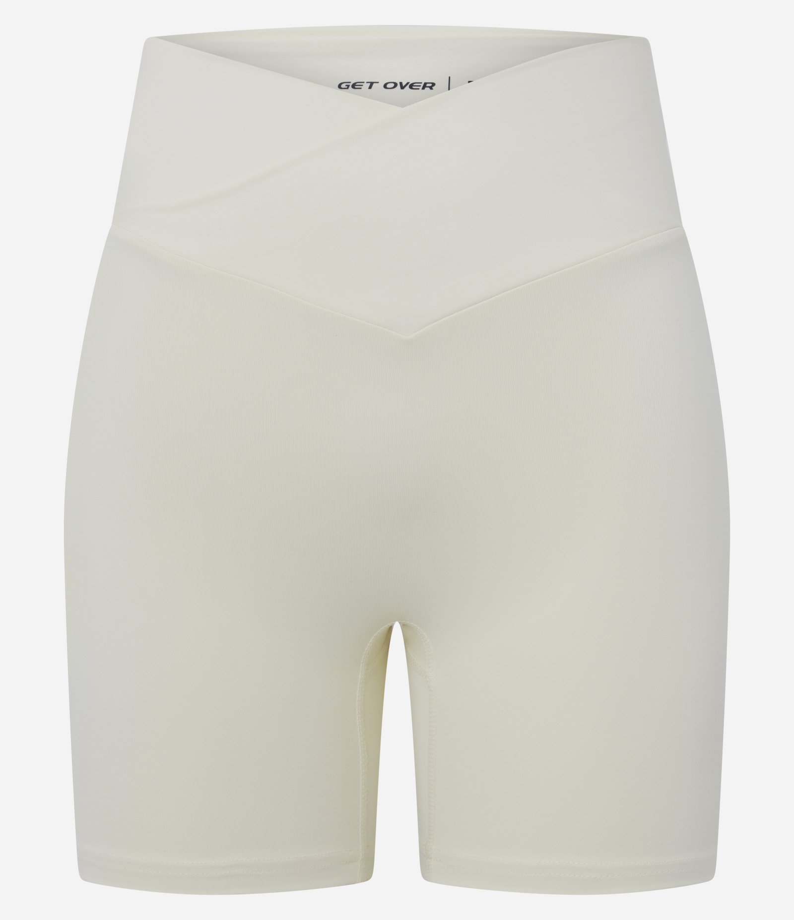 Bermuda Esportiva Regular em Microfibra com Cós Transpassado Off White 5