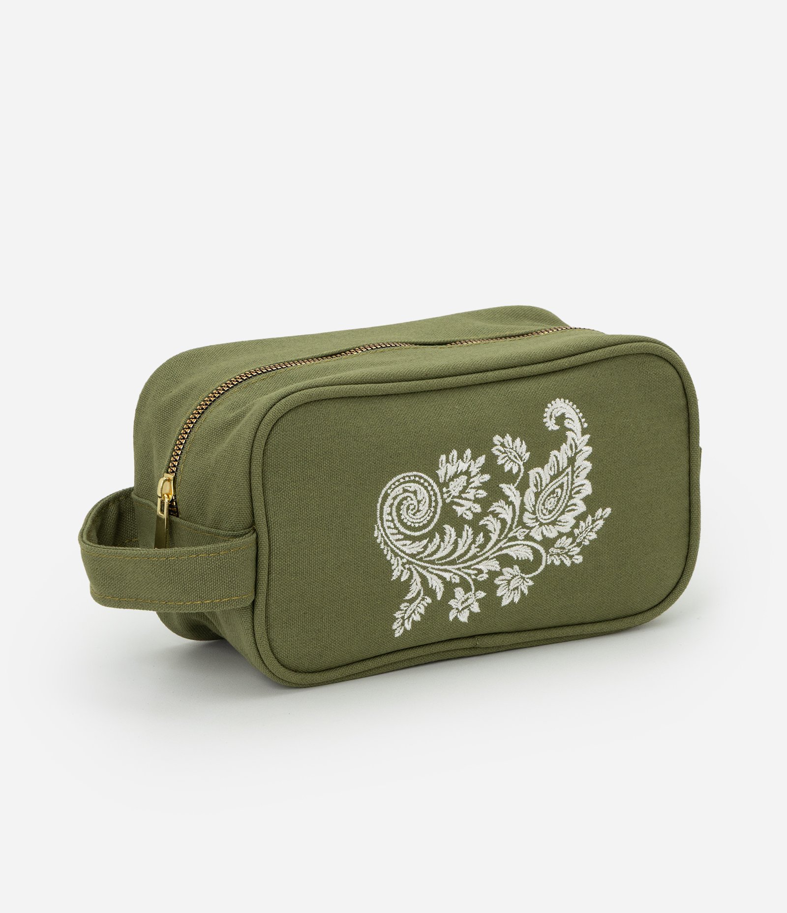 Necessaire Estojo com Estampa Paisley Verde 1