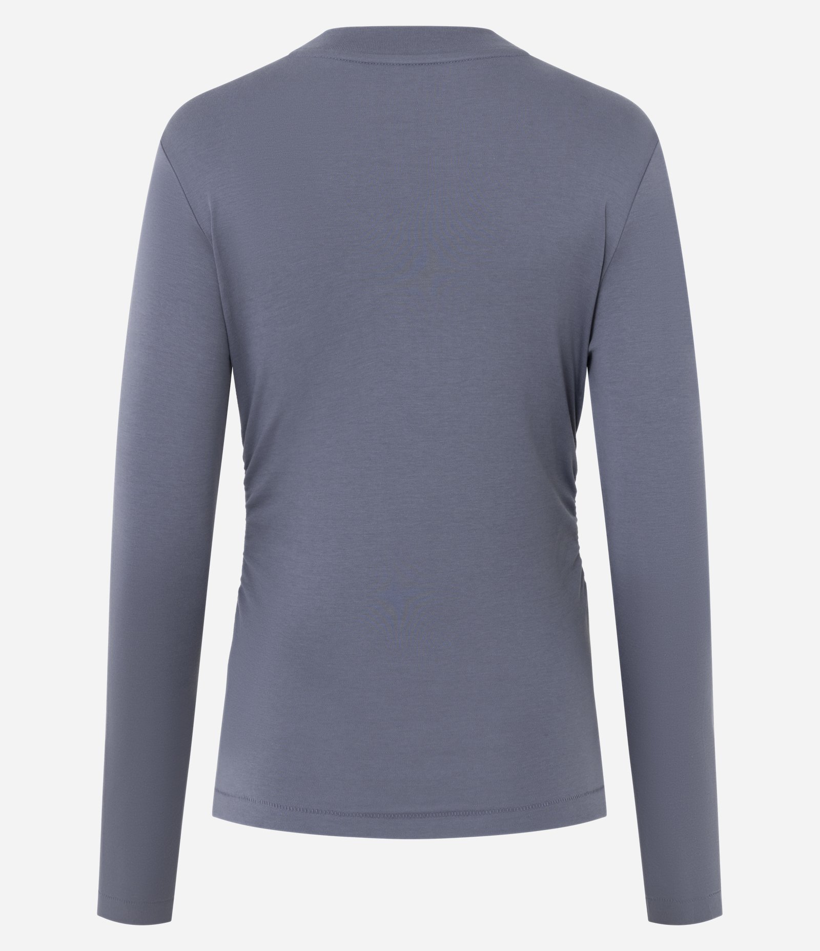 Blusa Manga Longa com Franzido na Cintura em Algodão Peruano Azul 6