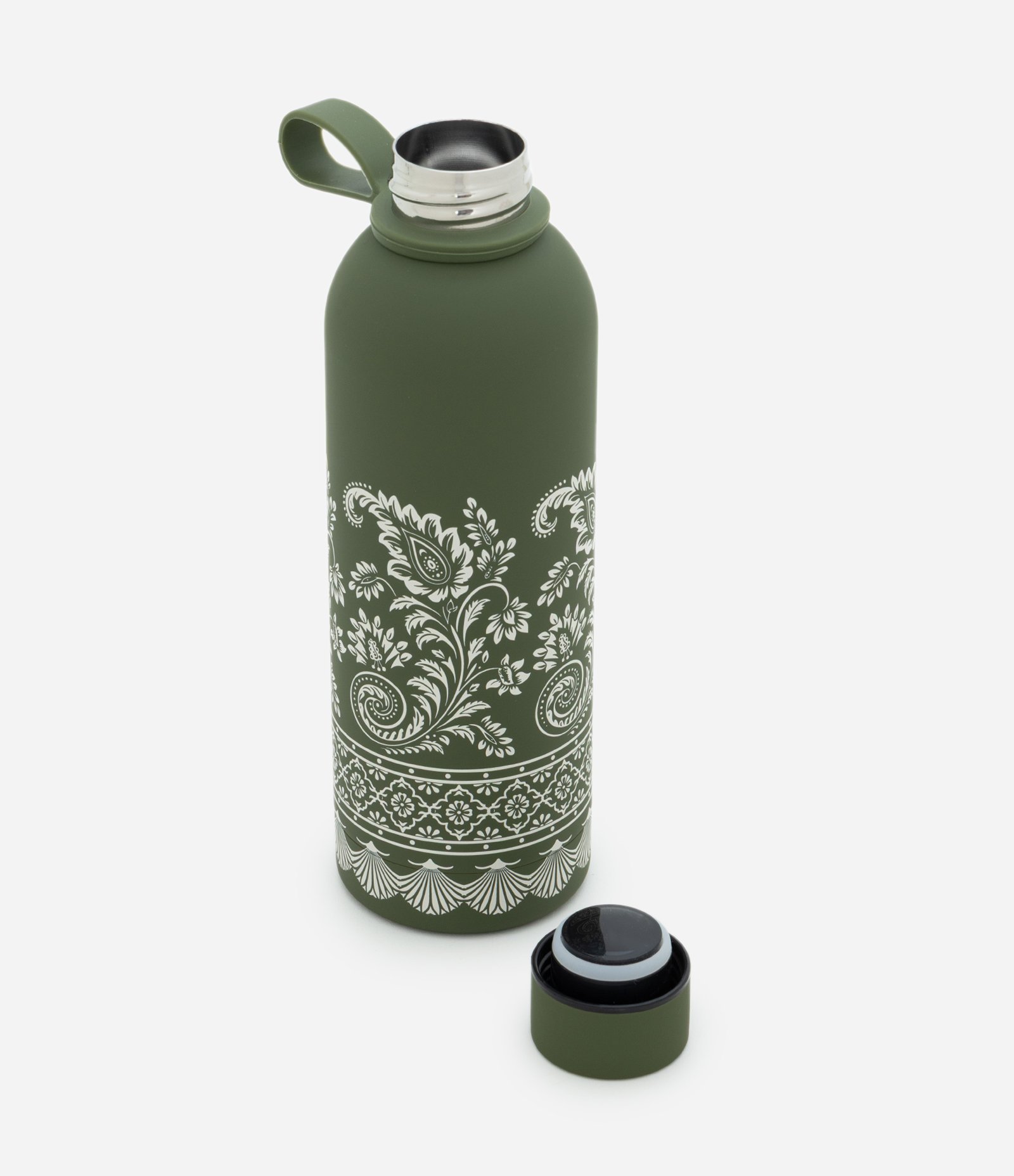 Garrafa Térmica com Estampa Paisley 500ml Verde 5