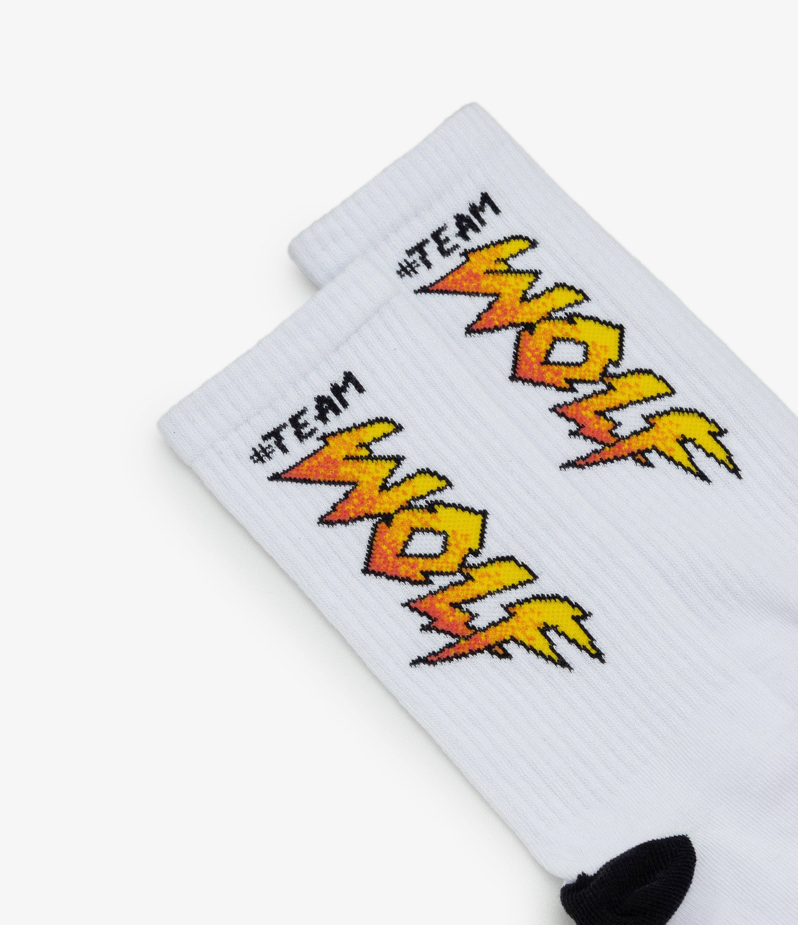 Meia Cano Longo em Algodão com Lettering Wolf Branco 4