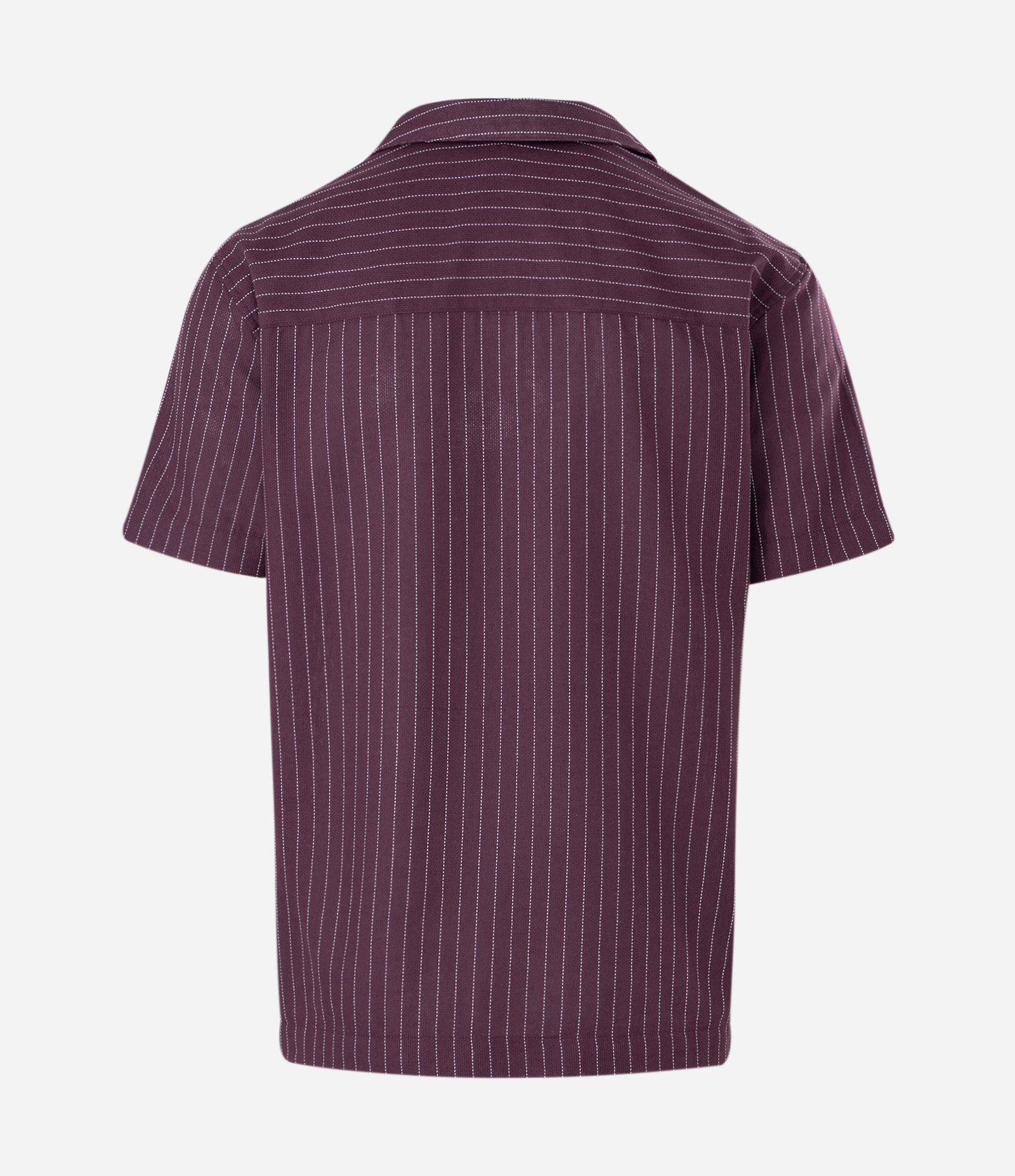 Camisa Comfort Manga Curta em Algodão Texturizada Bordô 2