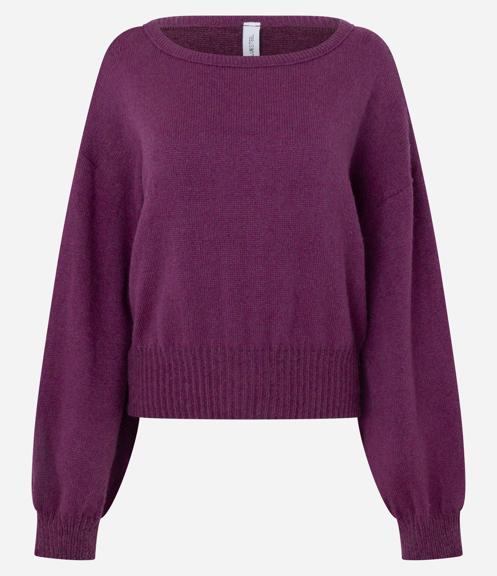 Blusa em Tricô Leve com Decote Ombro a Ombro Roxo 1