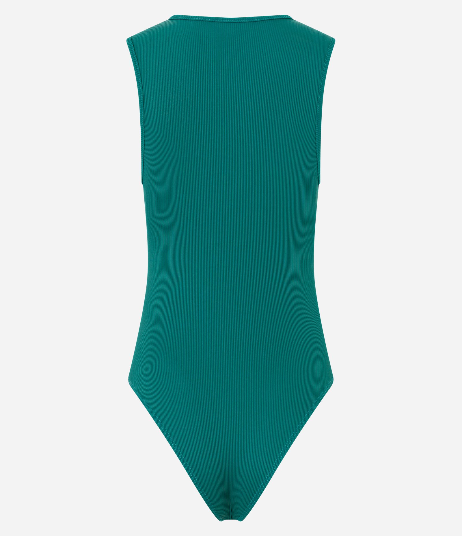 Body sem Manga em Ribana de Poliamida Verde Médio 6