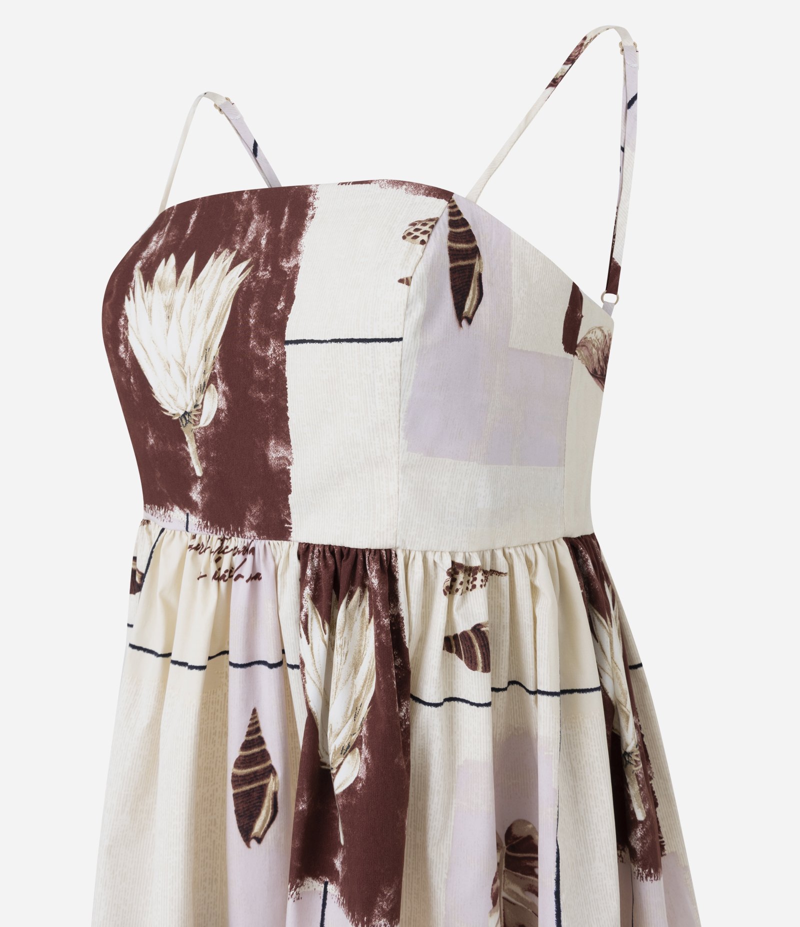 Vestido Midi Estampado em Tricoline com Decote Quadrado Multicores 7