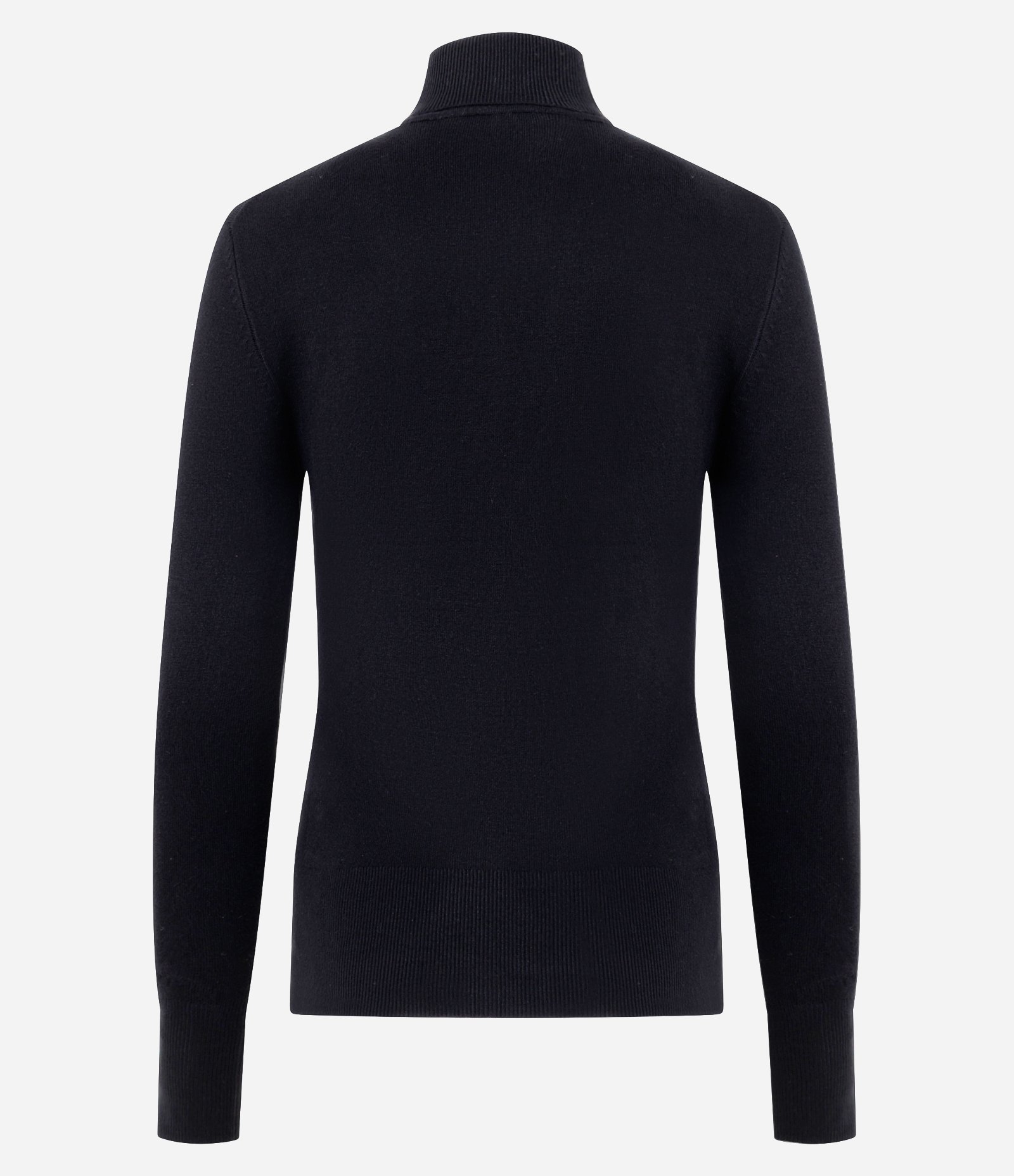 Blusa em Tricô com Gola Alta e Botões nas Mangas Preto 3