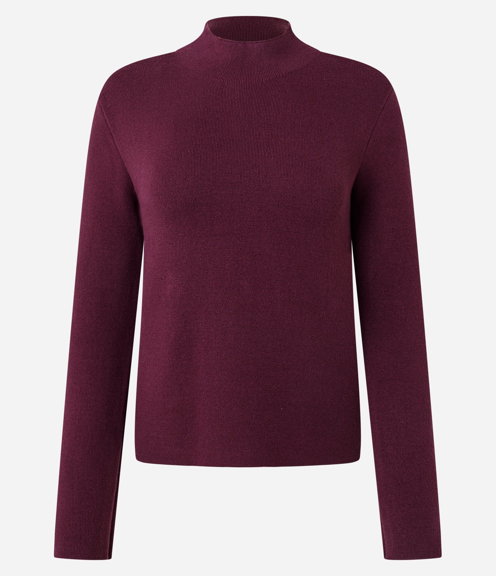 Blusa em Tricô com Golinha Alta Bordô 1