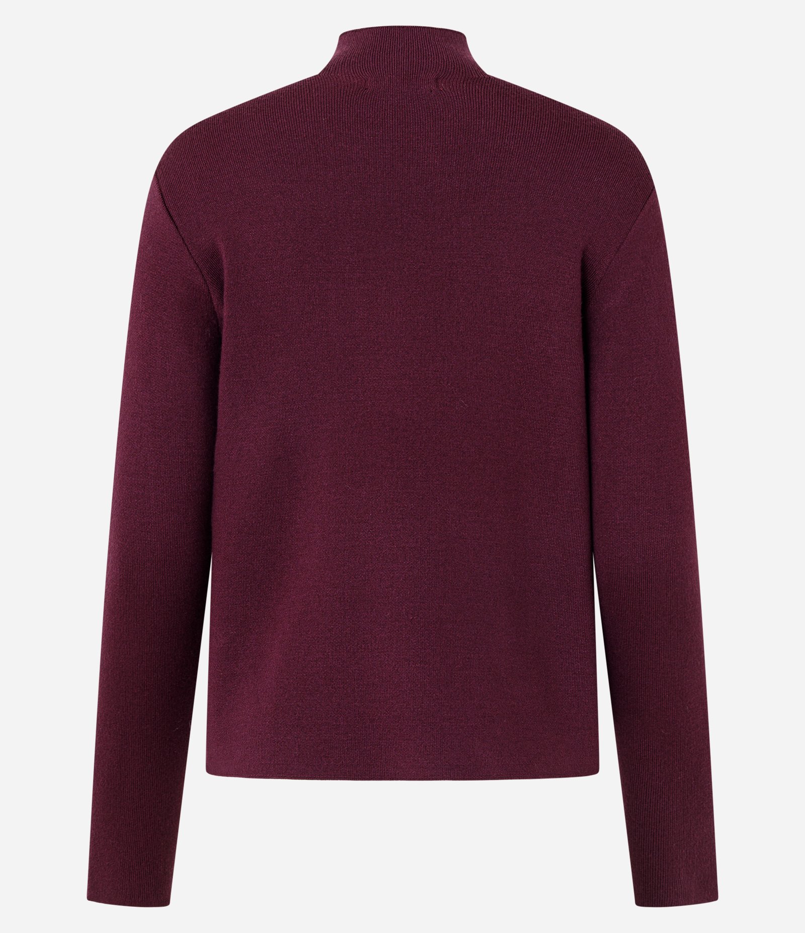 Blusa em Tricô com Golinha Alta Bordô 3