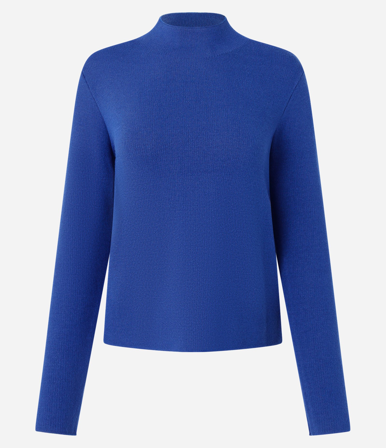 Blusa em Tricô com Golinha Alta Azul 1