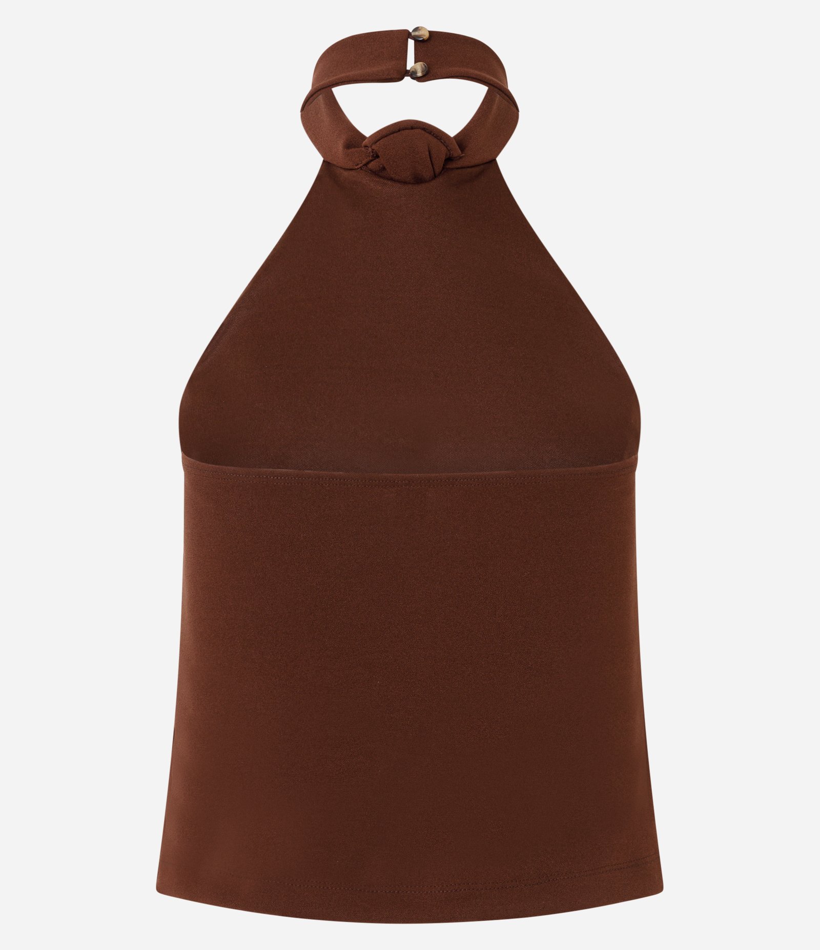 Blusa Halter com Gravata na Gola Marrom 6