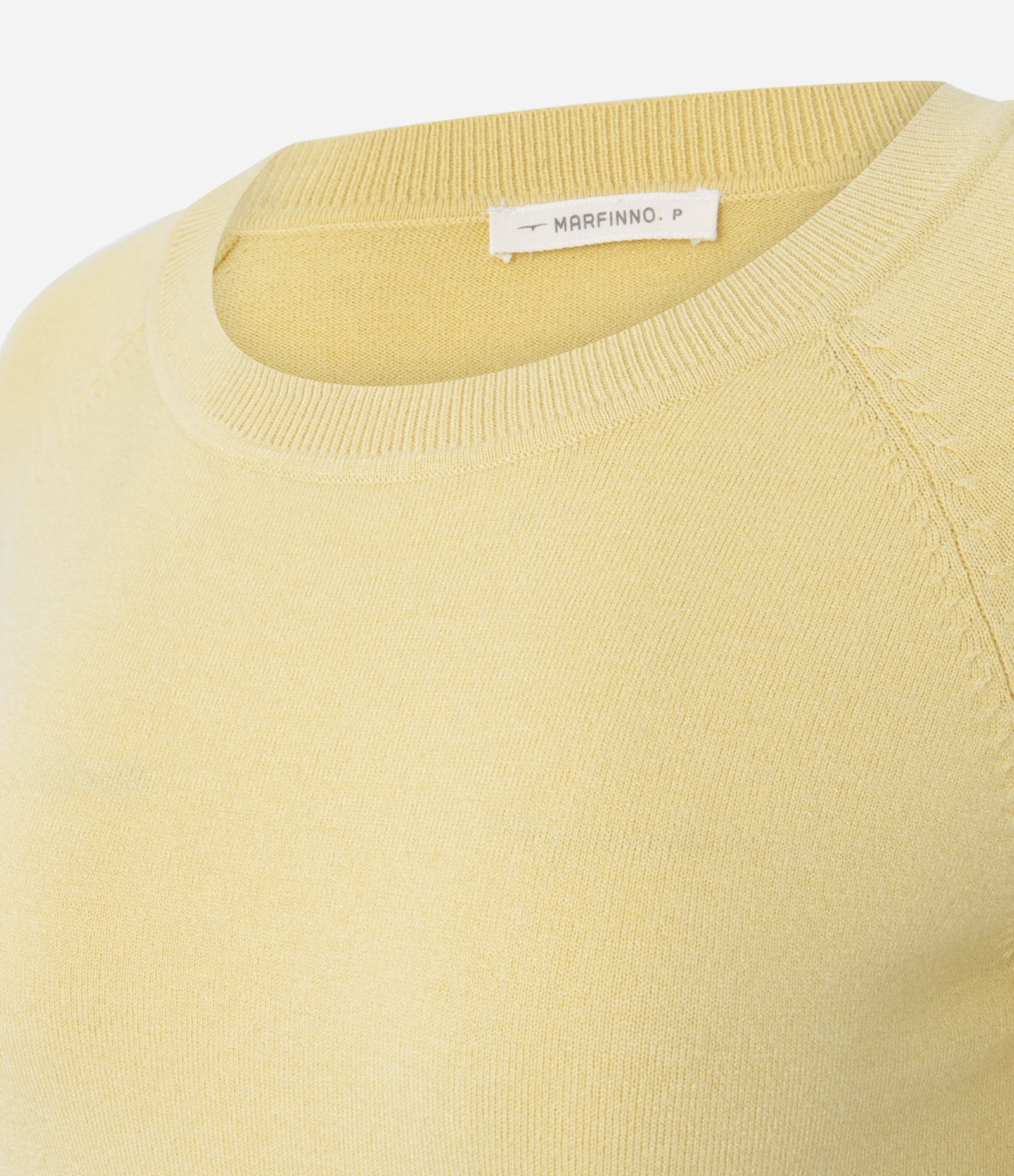 Suéter em Tricô com Gola Redonda Amarelo 3