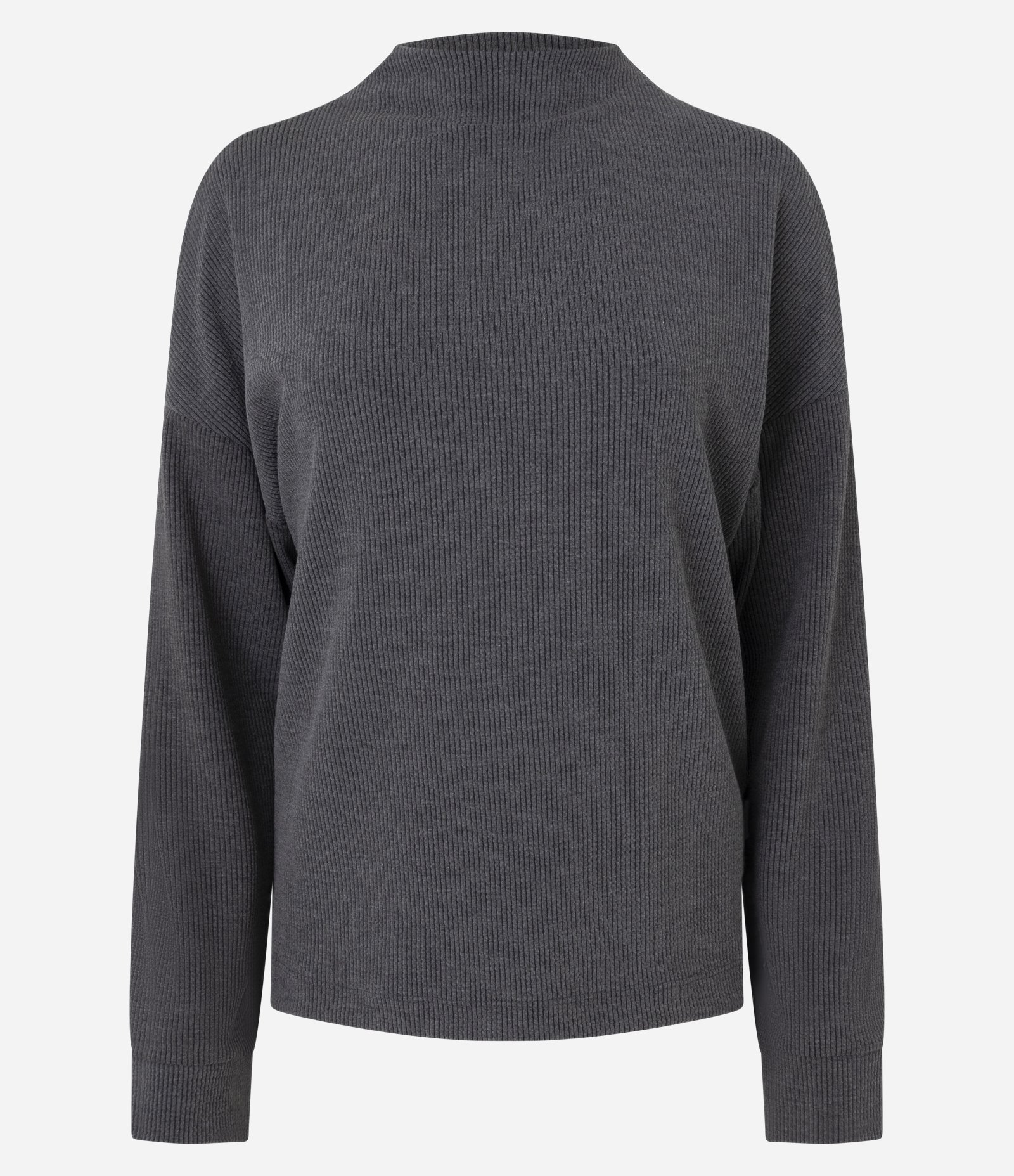 Blusa em Anarruga com Manga Longa Cinza 5