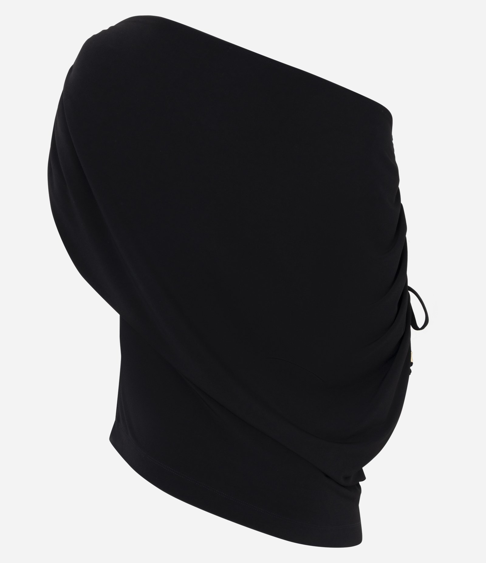 Blusa em Jersey com Decote Assimétrico Preto 6