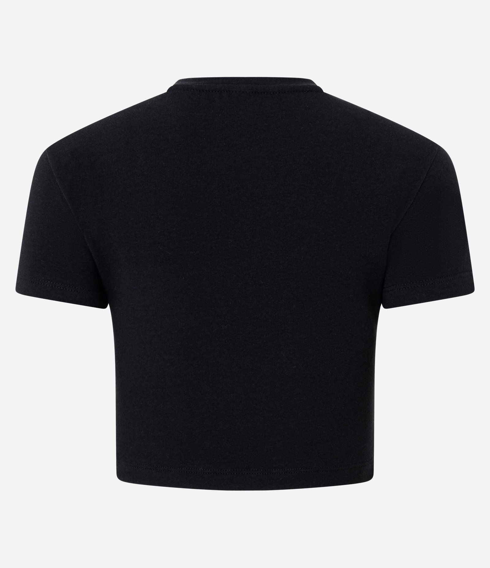 Blusa Cropped Manga Curta em Cotton Preto 5