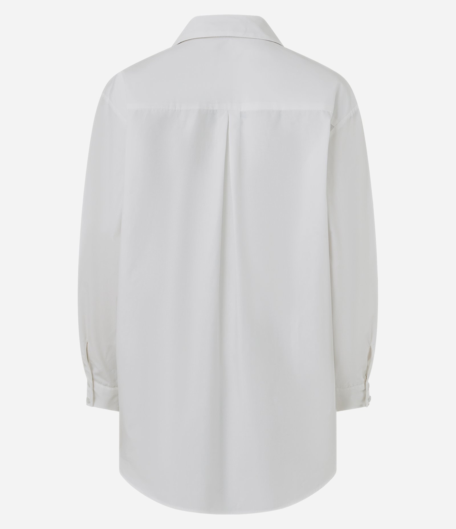 Camisa Alongada em Algodão com Gravata Branco 7