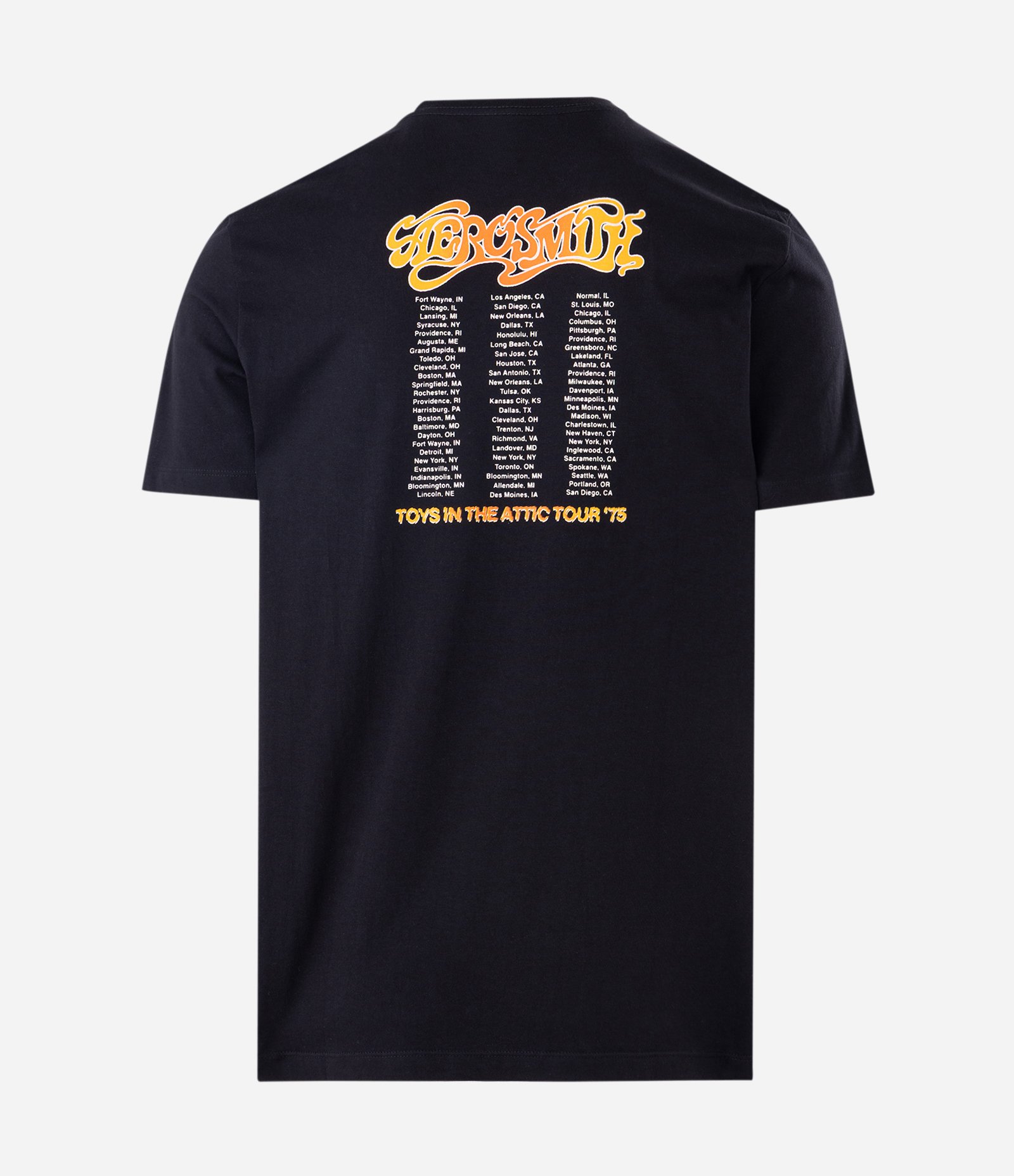 Camiseta Regular em Algodão com Estampa da Banda Aerosmith Preto 6