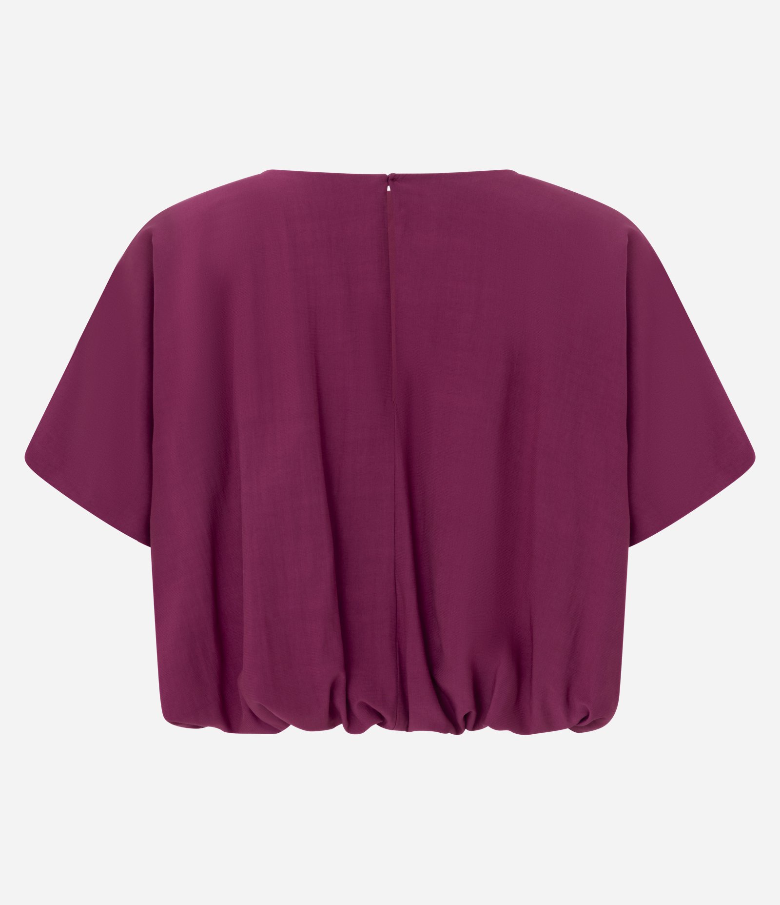 Blusa em Viscose com Efeito Balonê e Mangas Curtas Vermelho 6
