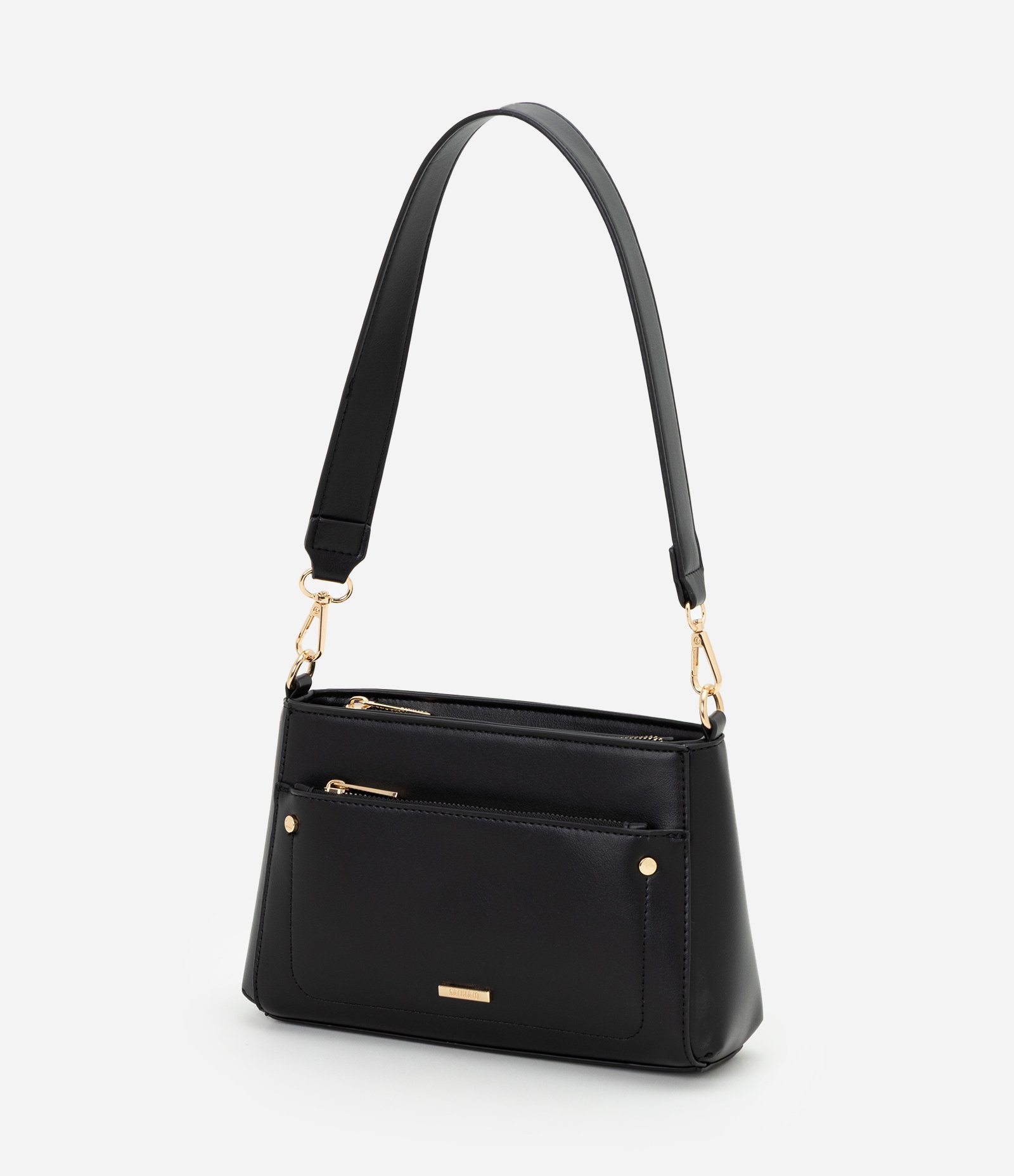 Bolsa Média Transversal com Alça Removível e Ajustável Preto 4