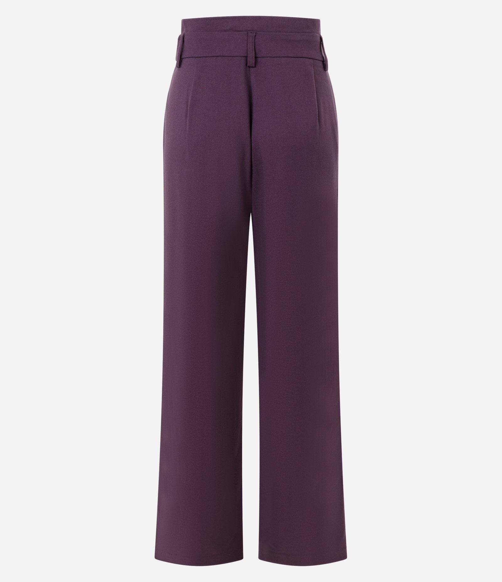 Calça Reta em Alfaiataria com Meio Cinto Roxo 6