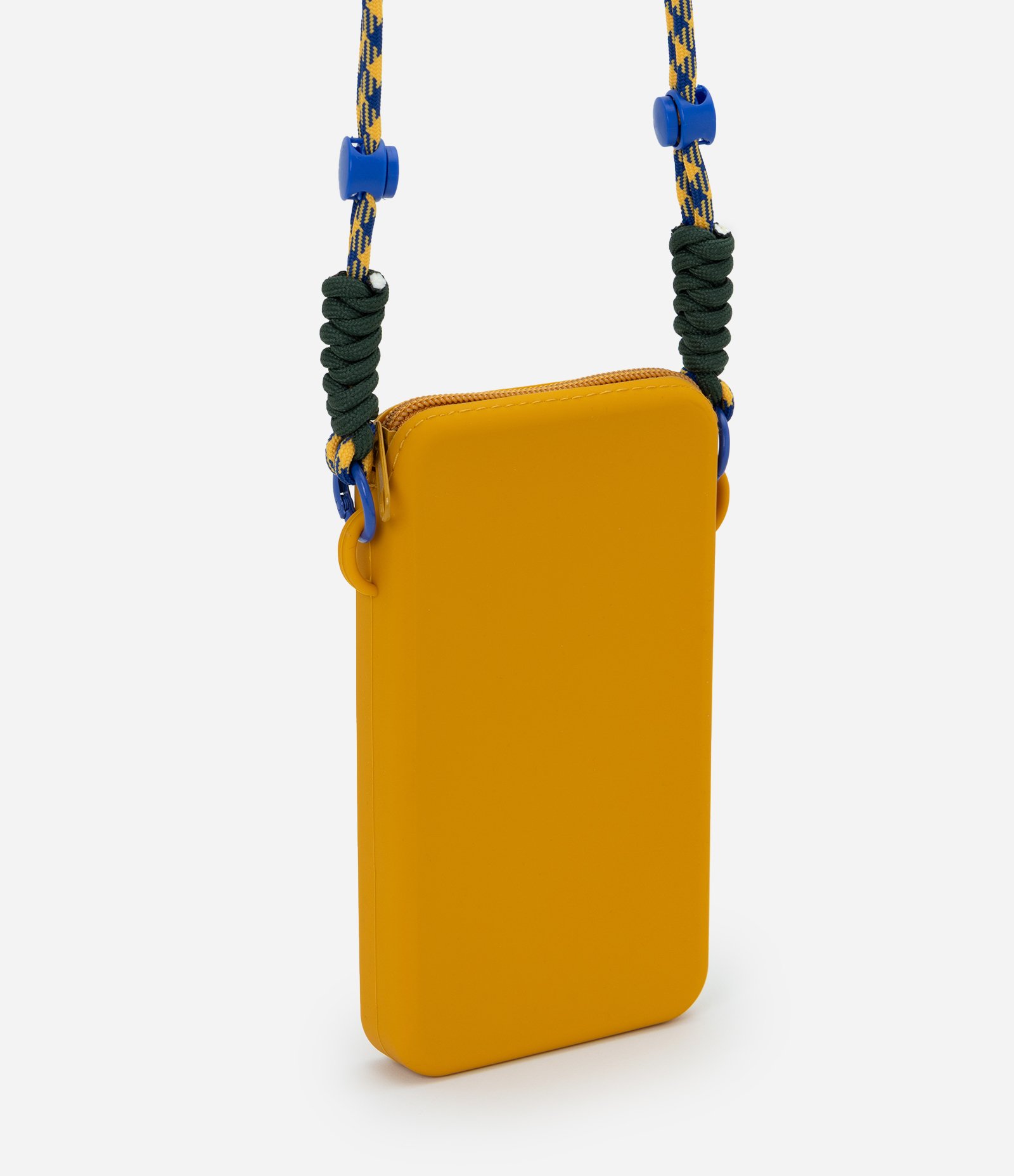 Porta Celular de Silicone com Alça Contrastante Amarelo 1