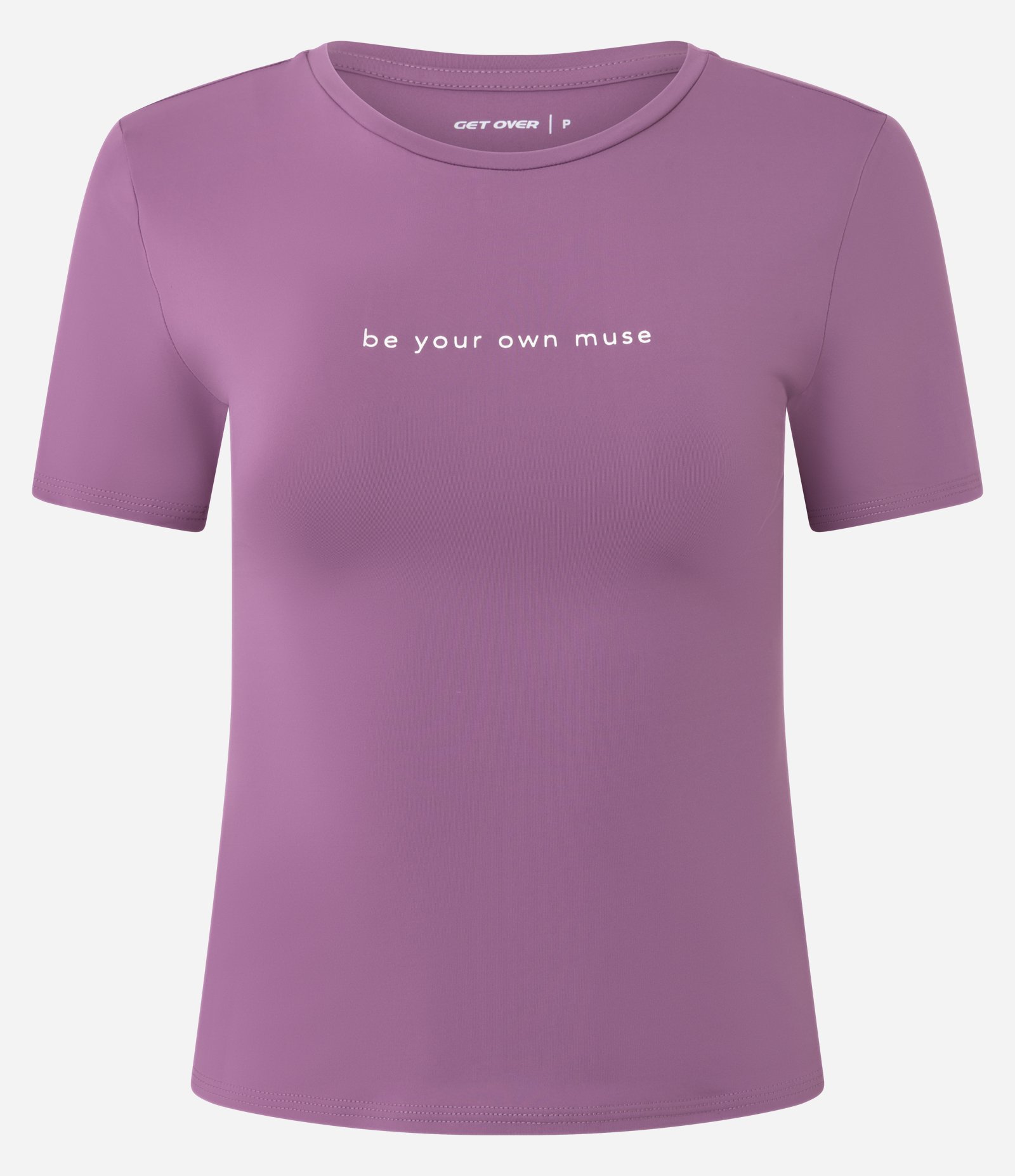 Camiseta Esportiva em Microfibra com Estampa Be Your Own Muse Rosa 1