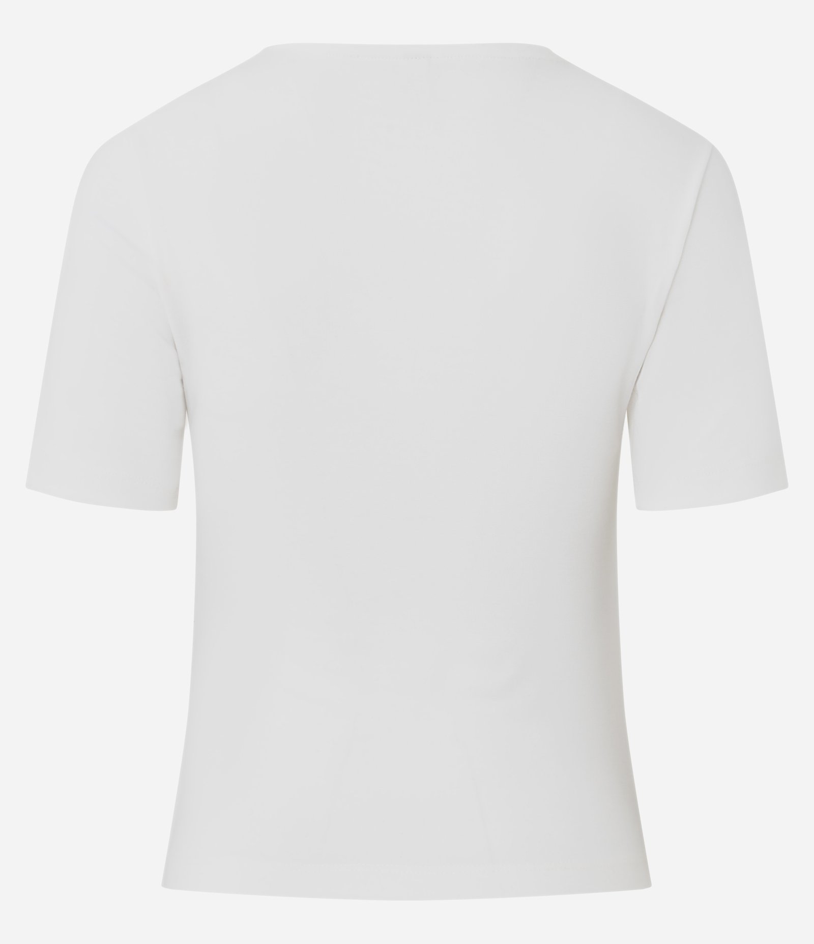 Blusa Manga Curta em Tricô Ponto Roma com Pregas Laterais Branco 6