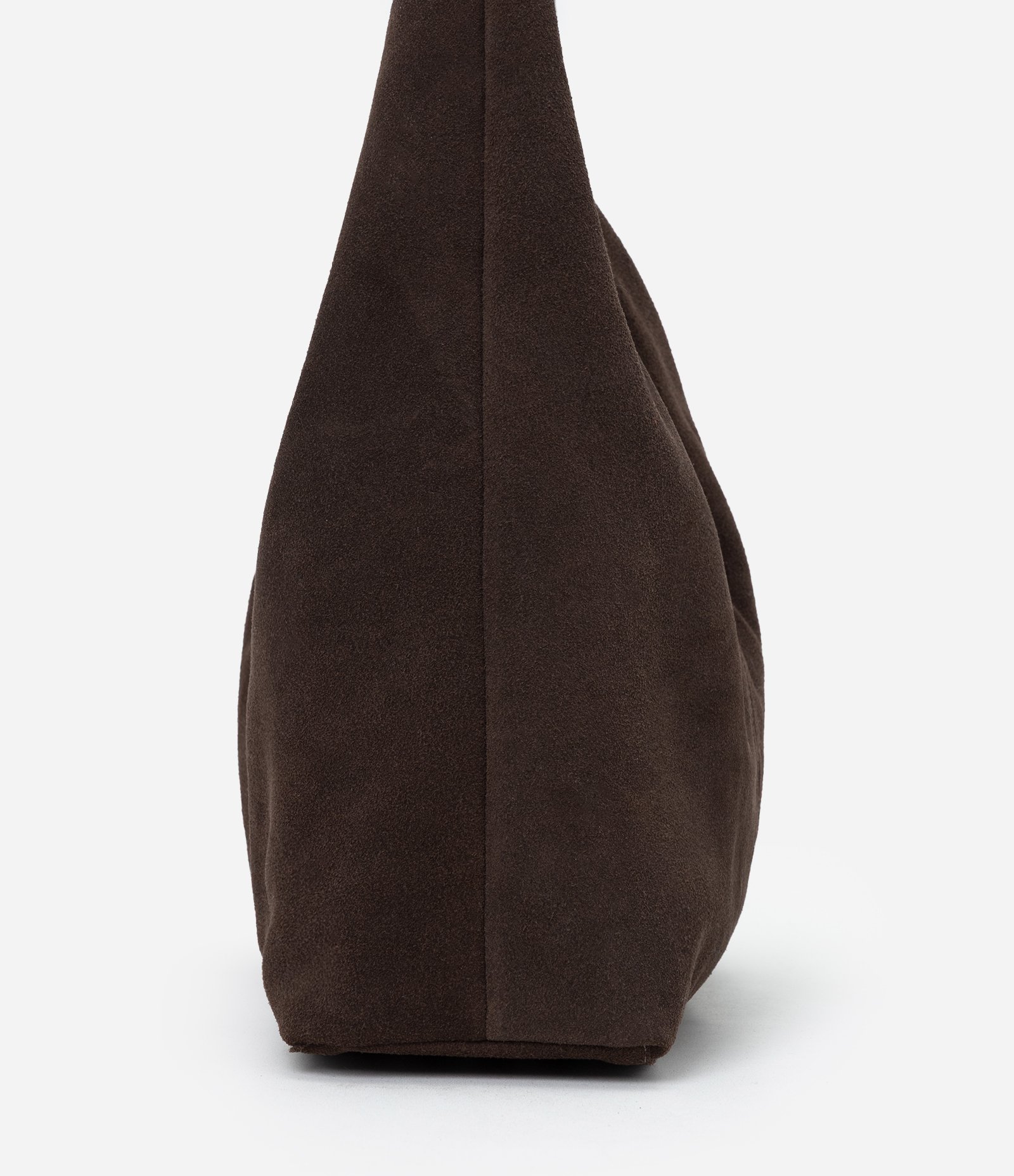 Bolsa Hobo Grande de Couro com Alça Larga Marrom 2