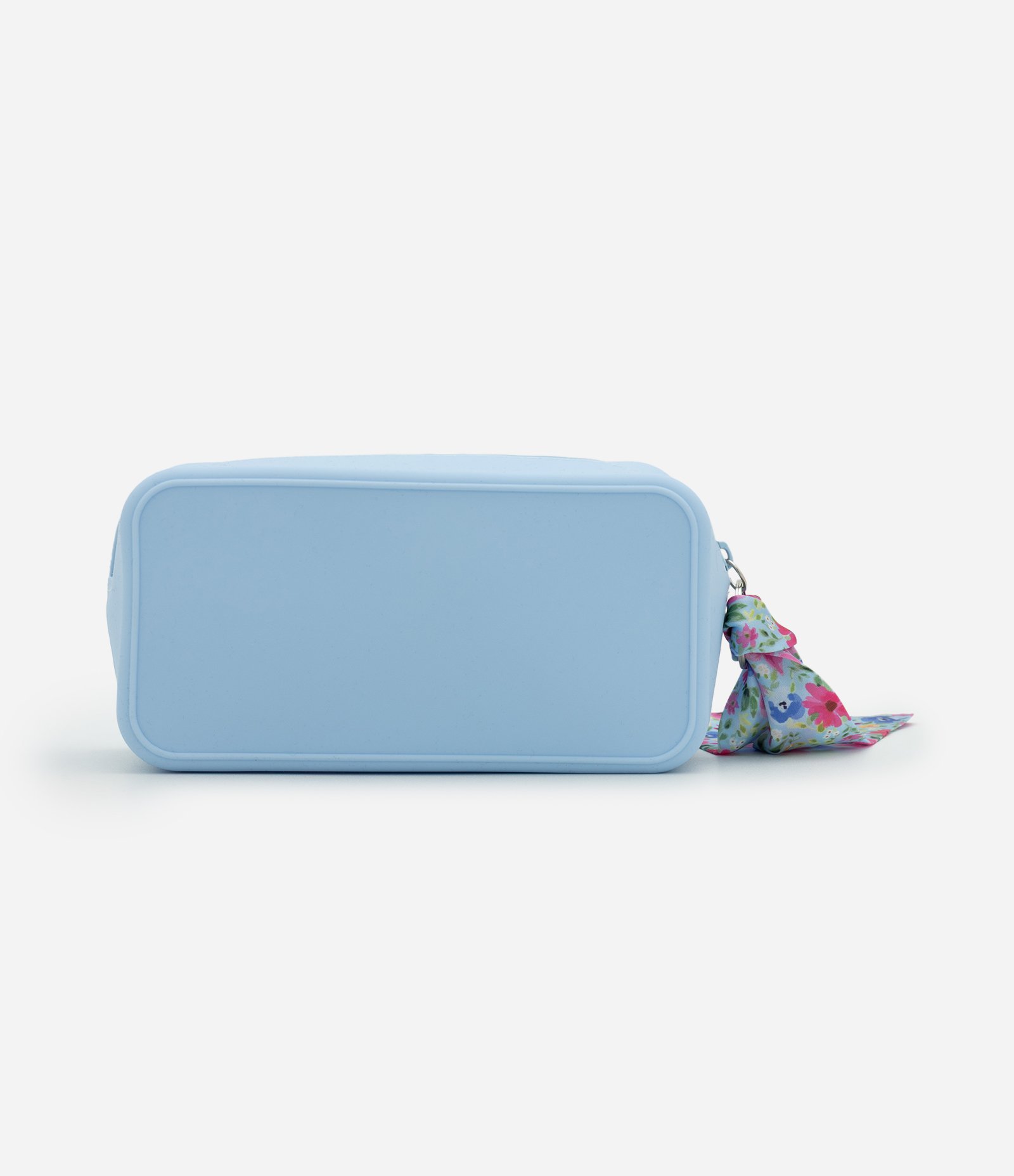 Necessaire em Silicone com Lenço Estampado Azul 2