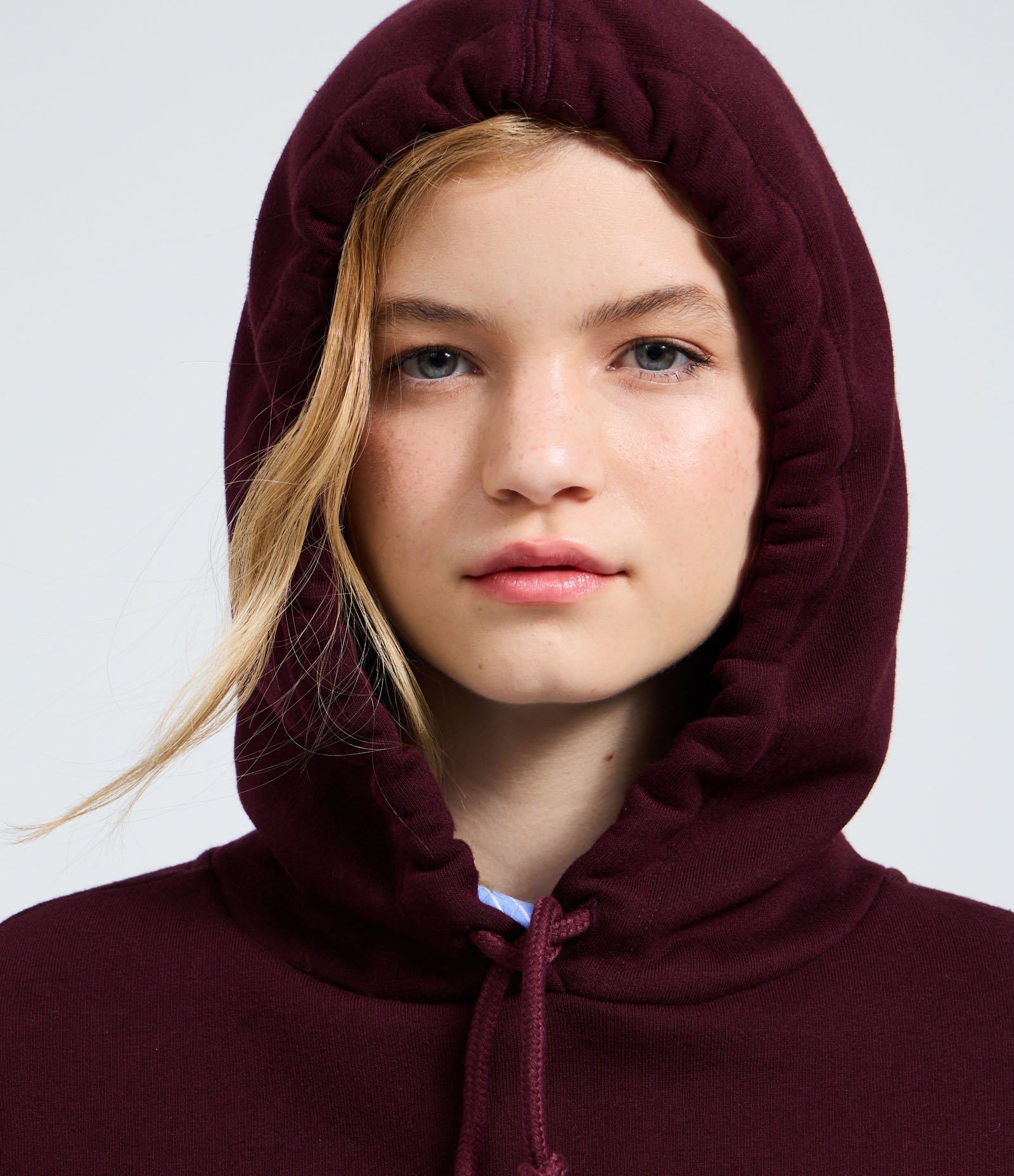 Moletom com Capuz e Lettering New York Bordô 4