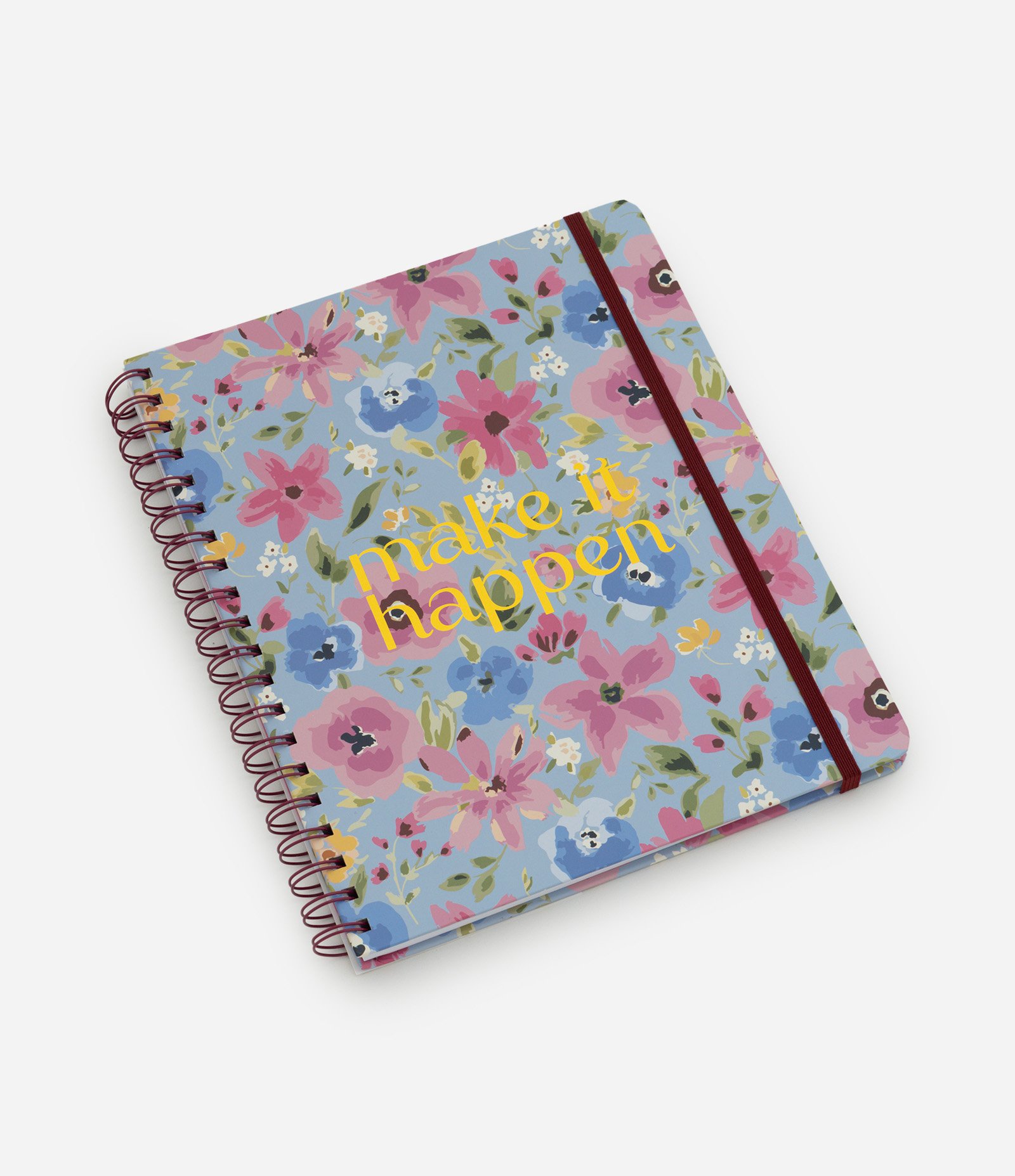 Caderno de Capa Dura com Estampa Floral Multicores 1