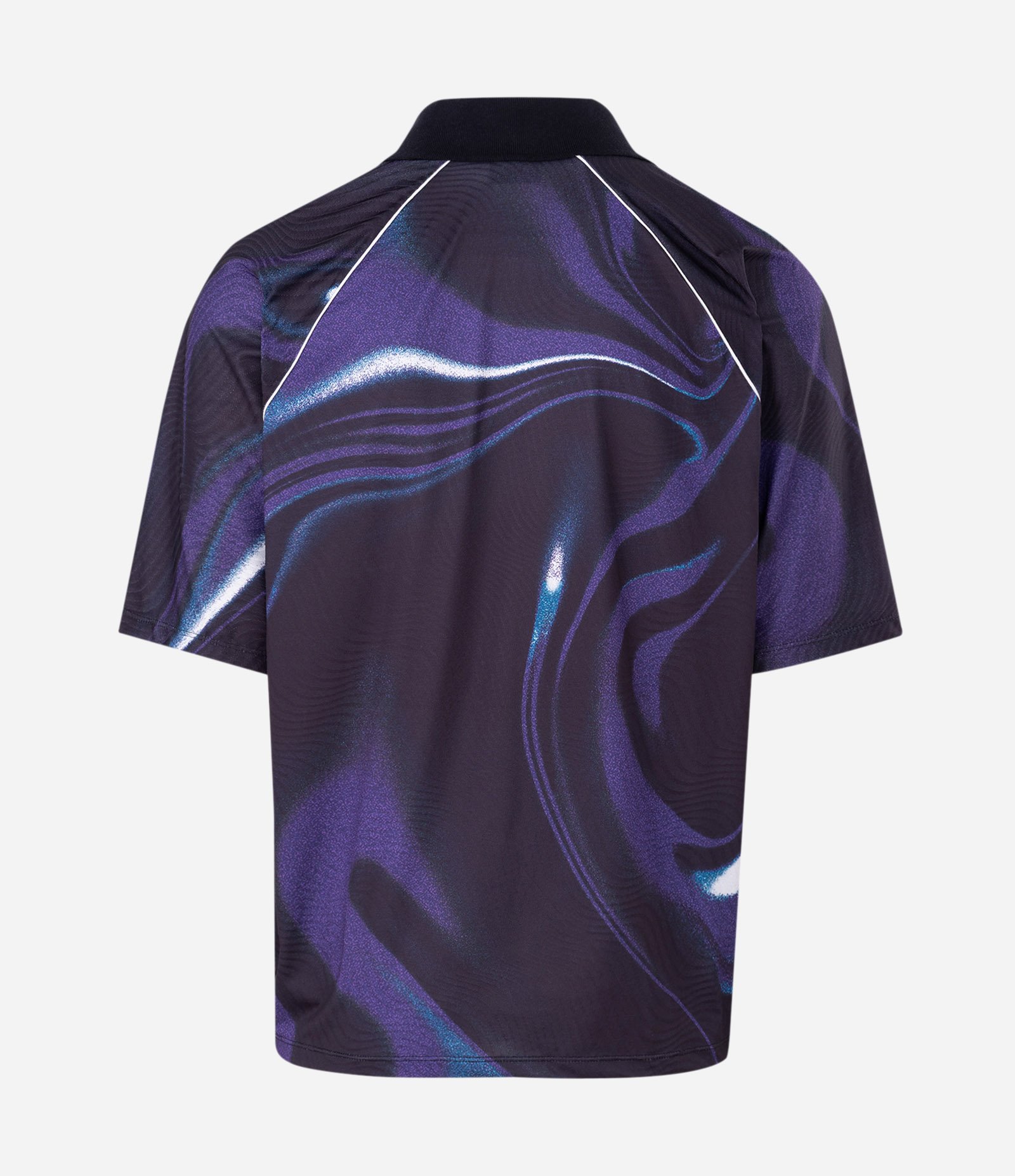 Camiseta Manga Curta Gola Polo com Estampa Daftsound Roxo 6