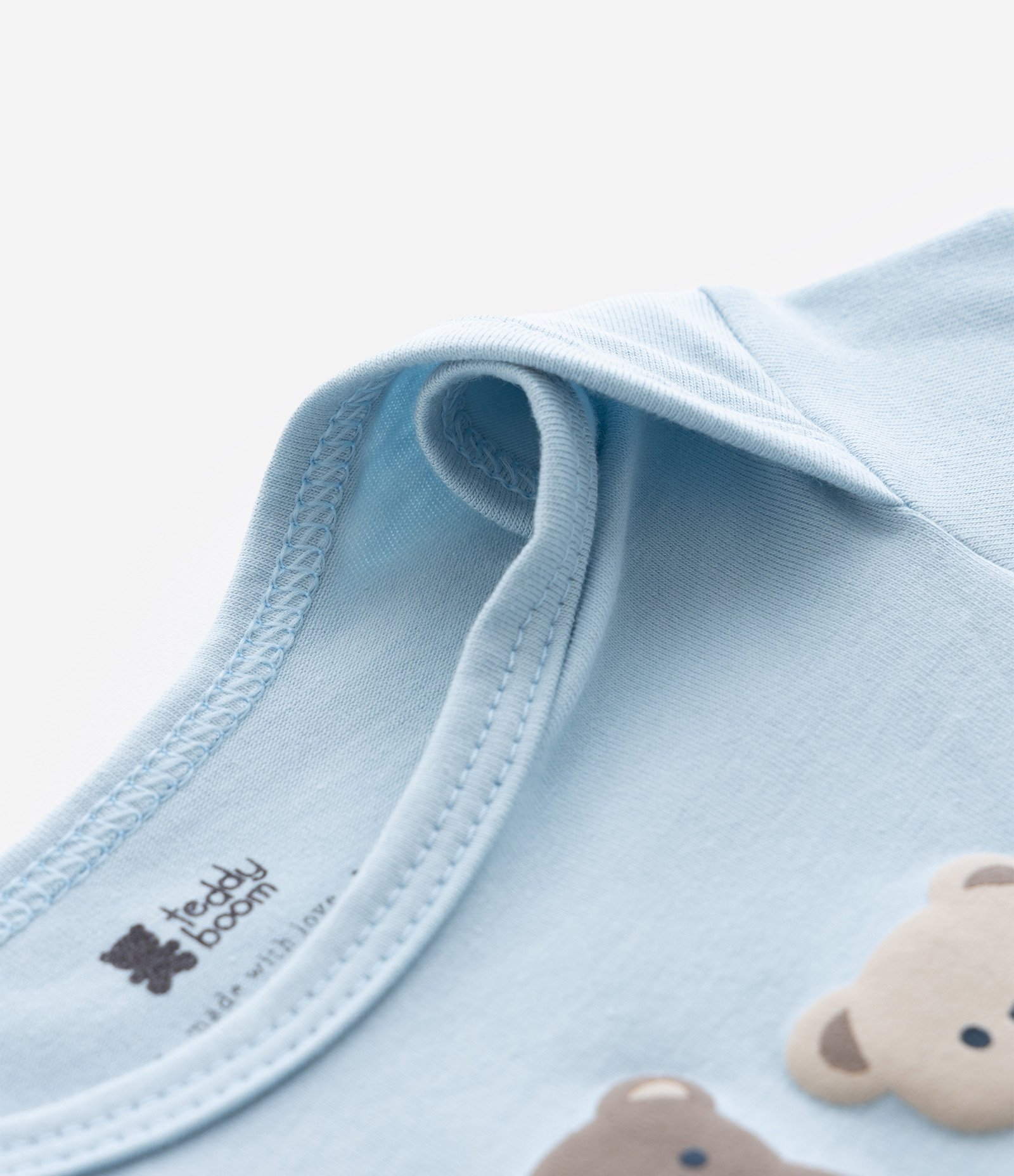 Body Infantil com Estampa Ursinhos Amigos – Tam RN a 18 Meses Azul Bebê 4