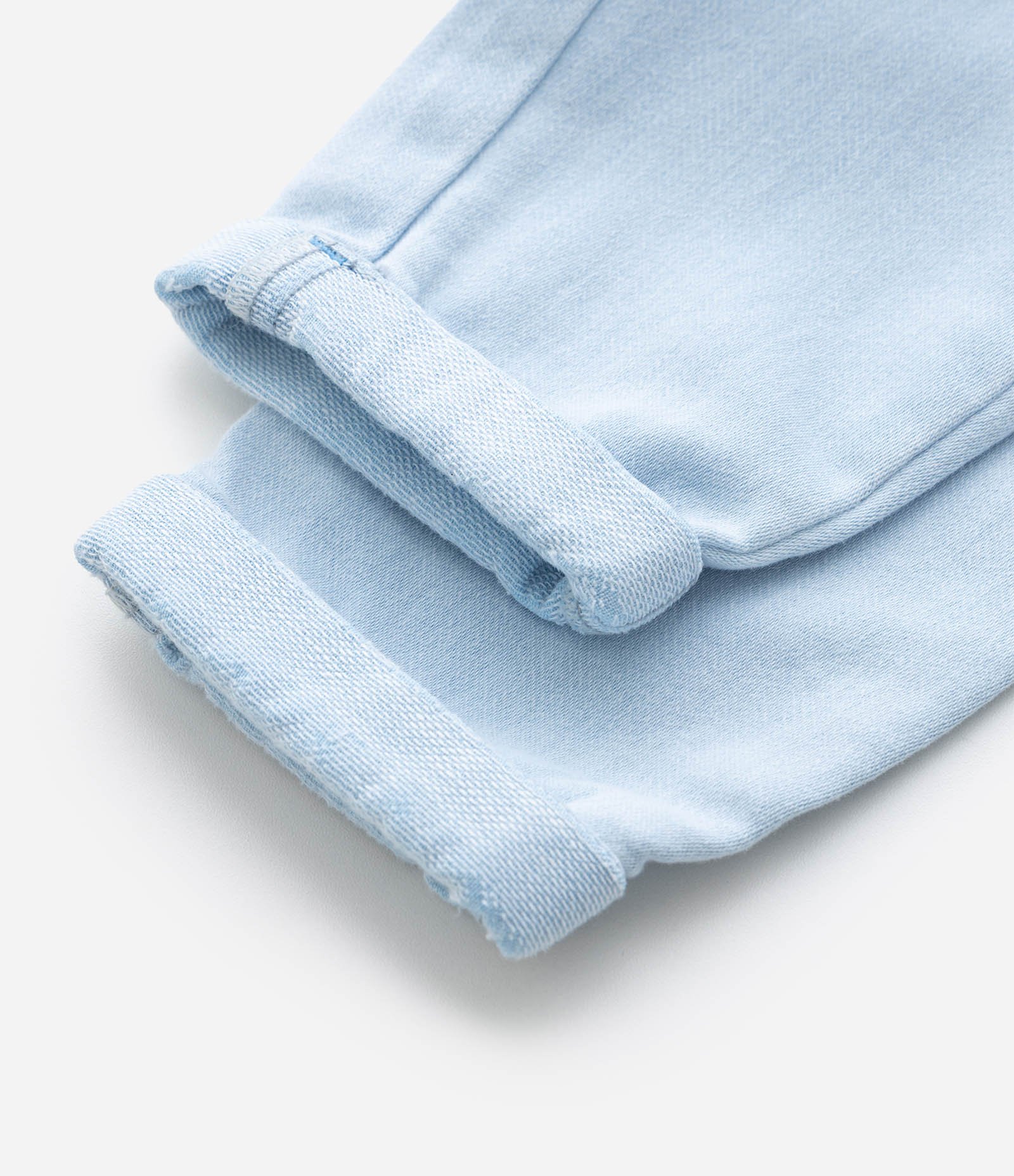 Calça Bebê em Jeans com Cós Elástico e Lacinho – Tam 03 a 18 Meses Azul Claro 8