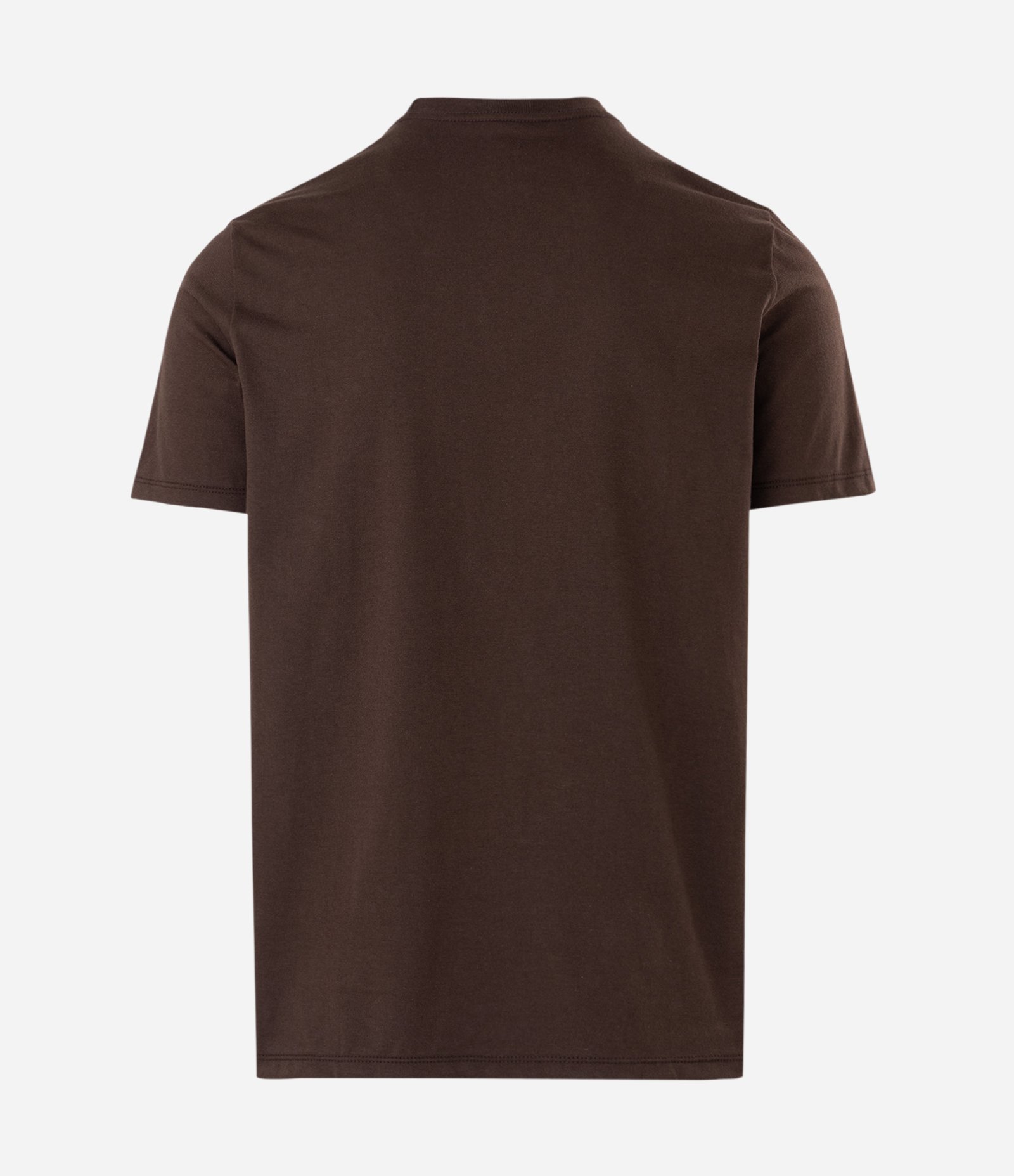 Camiseta Regular em Algodão com Estampa Geométrica de Montanha Marrom 5