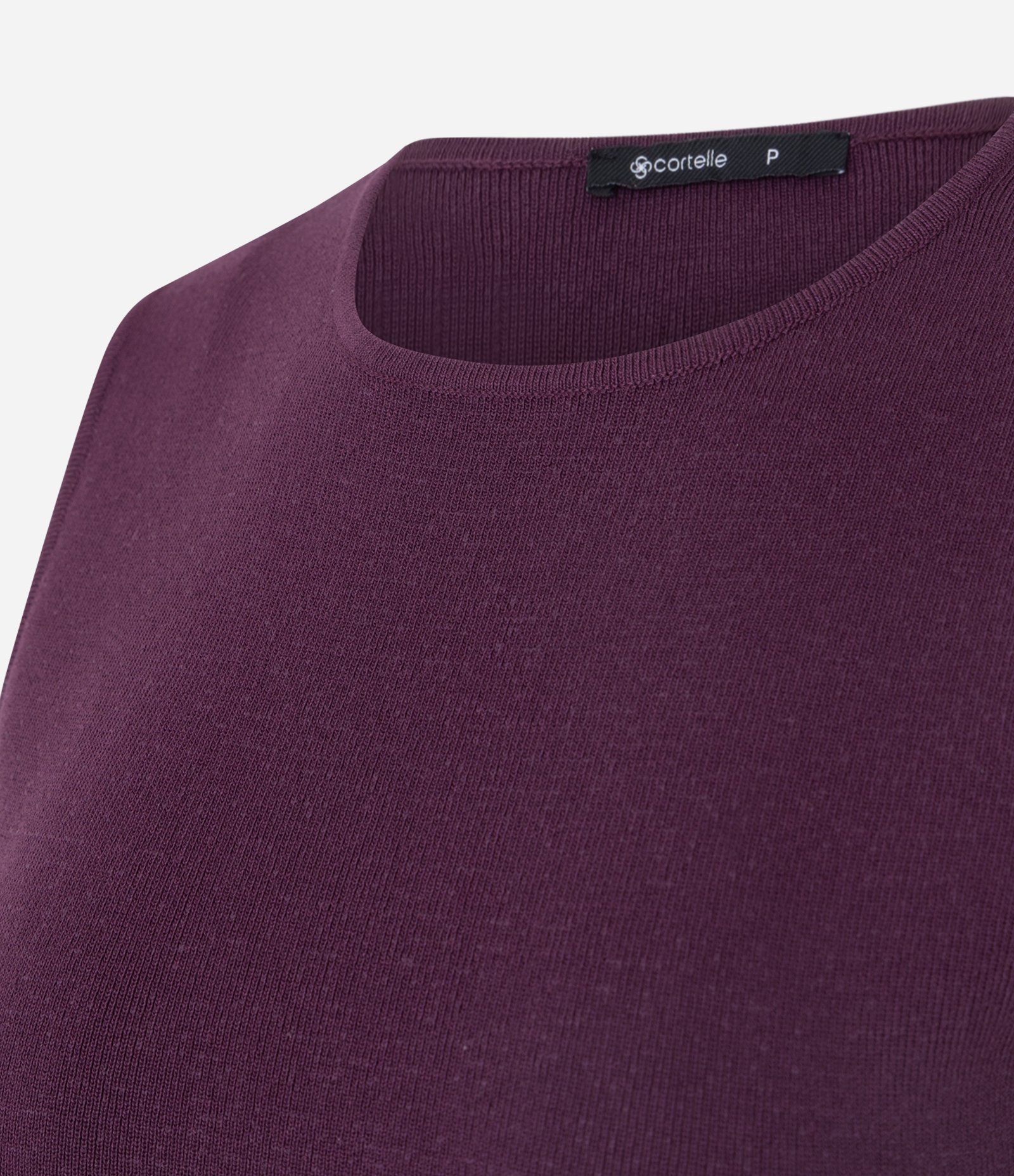 Blusa Assimétrica em Tricô com Franjas e Aplicação de Tachas Roxo 6