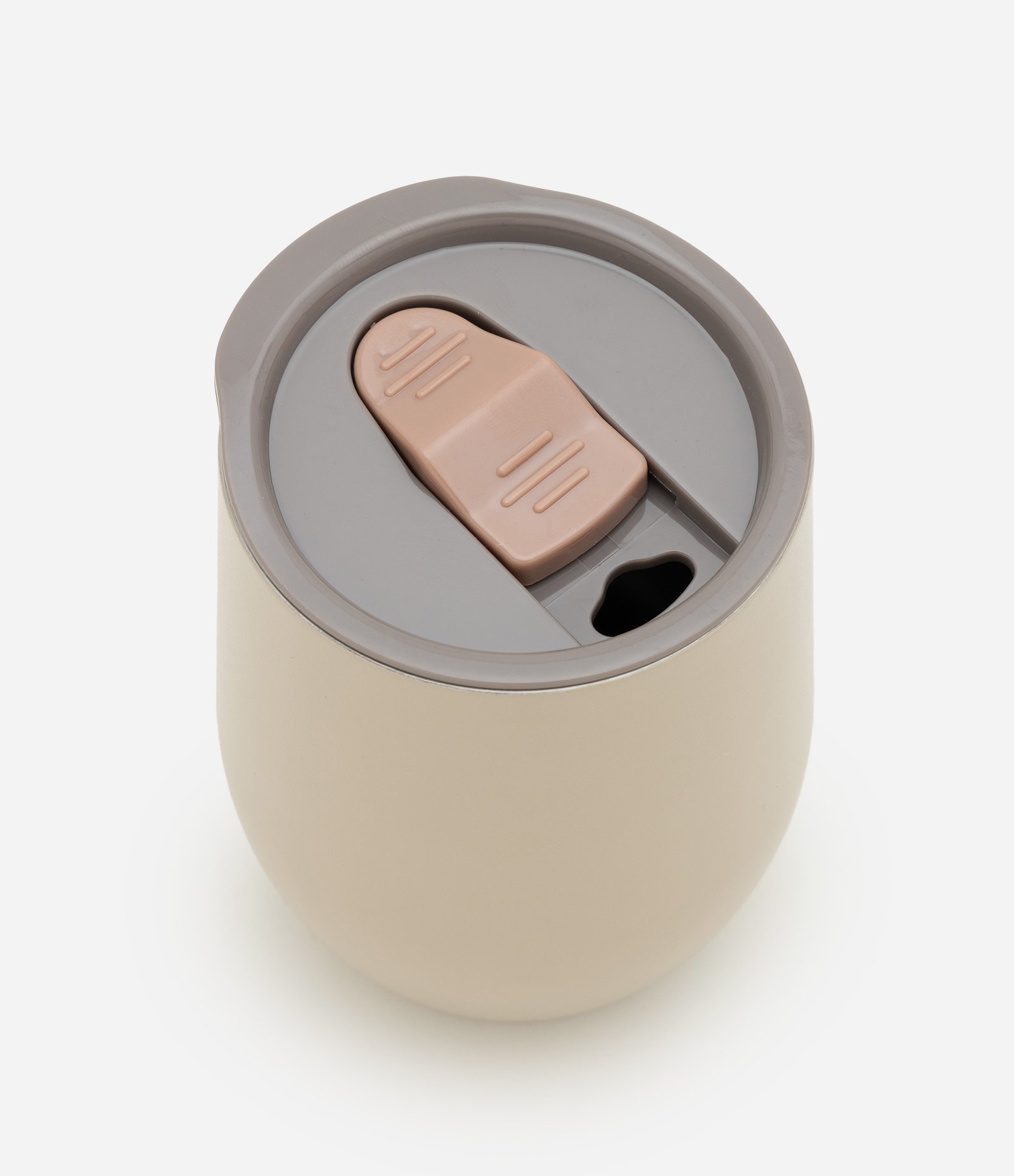 Copo Térmico com Tampa Removível 350ml Bege 2