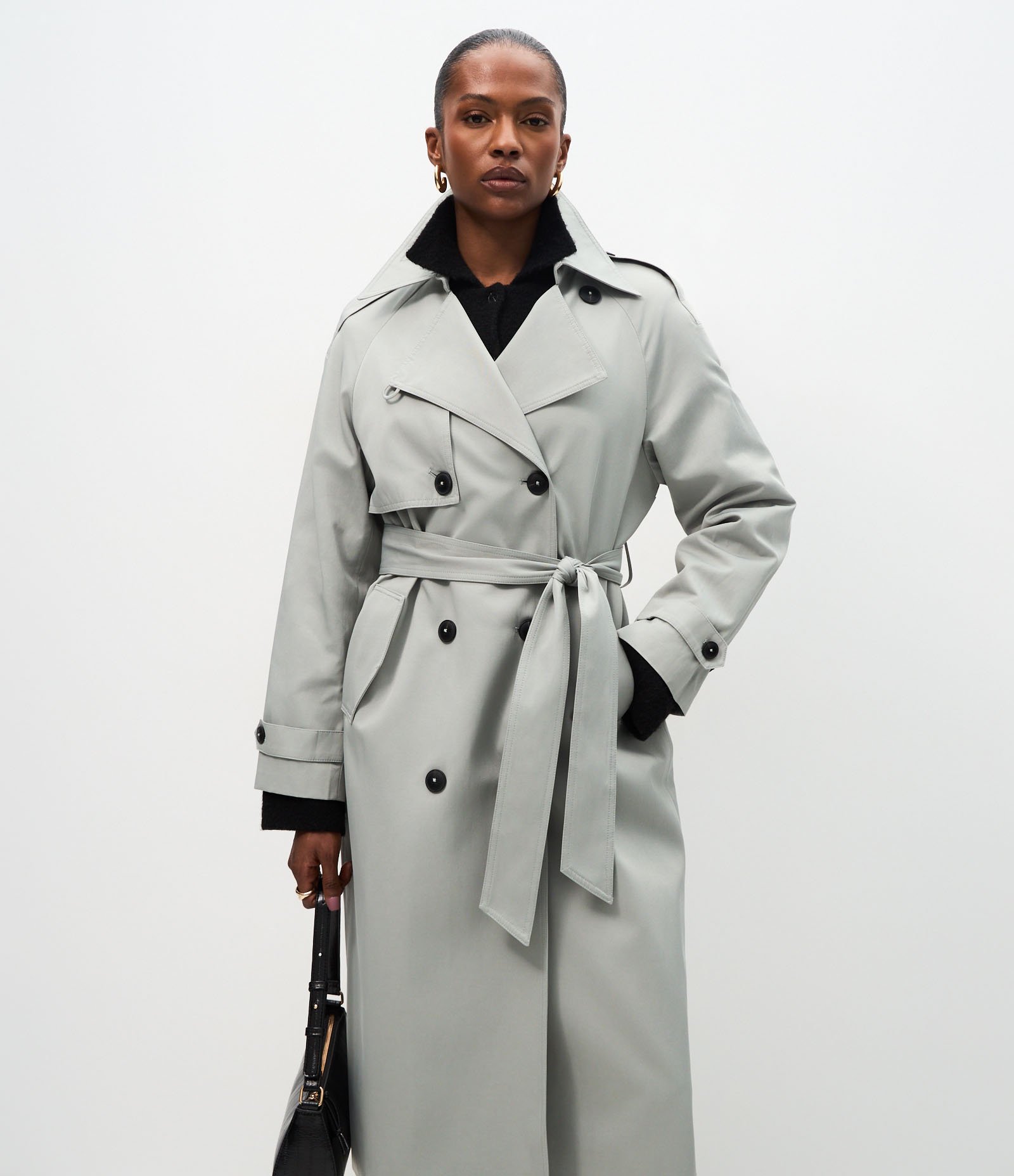 Trench Coat com Faixa Para Amarração na Cintura Cinza 4