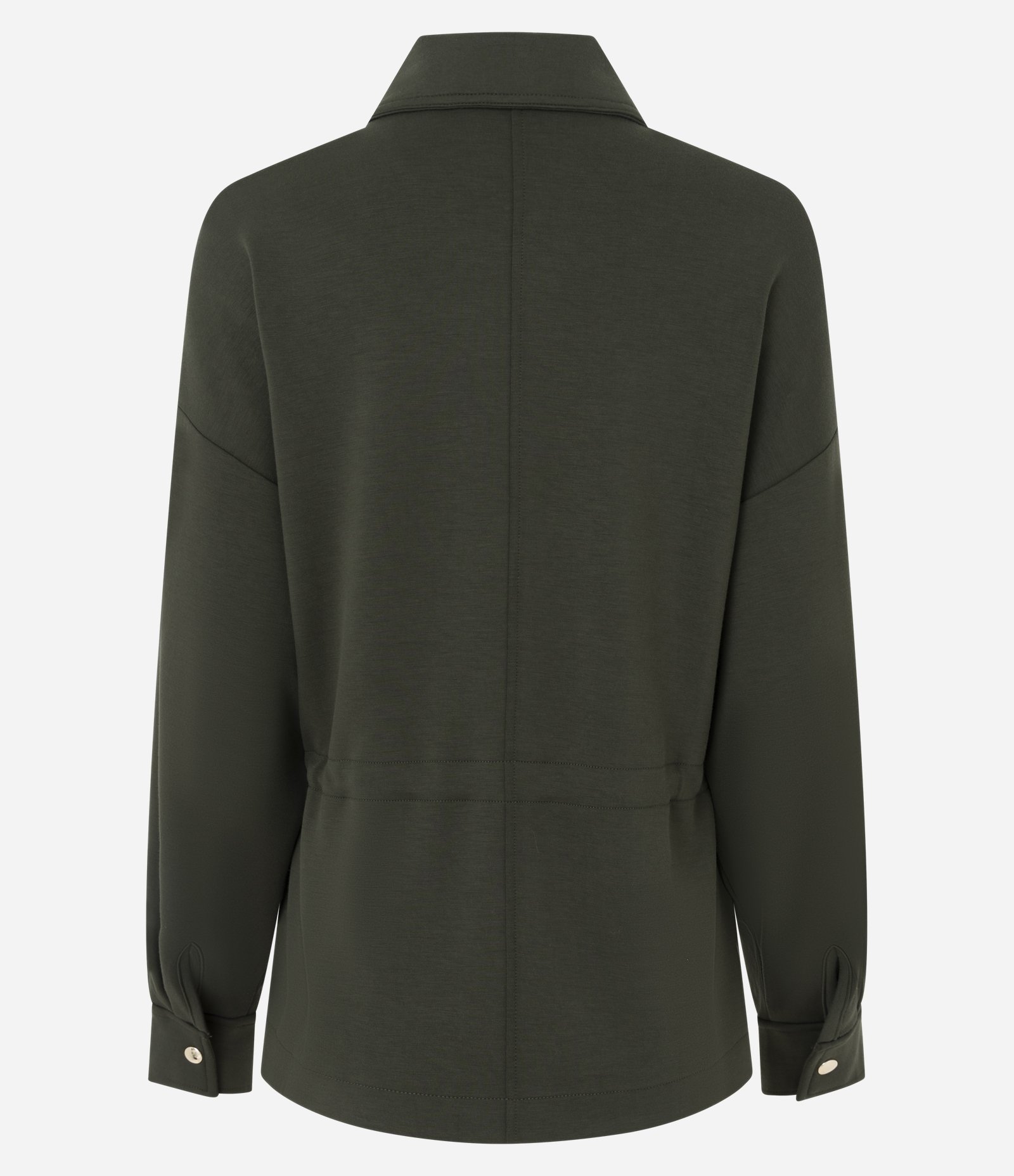 Jaqueta Parka em Modal com Zíper e Cordão Ajustável Verde 6