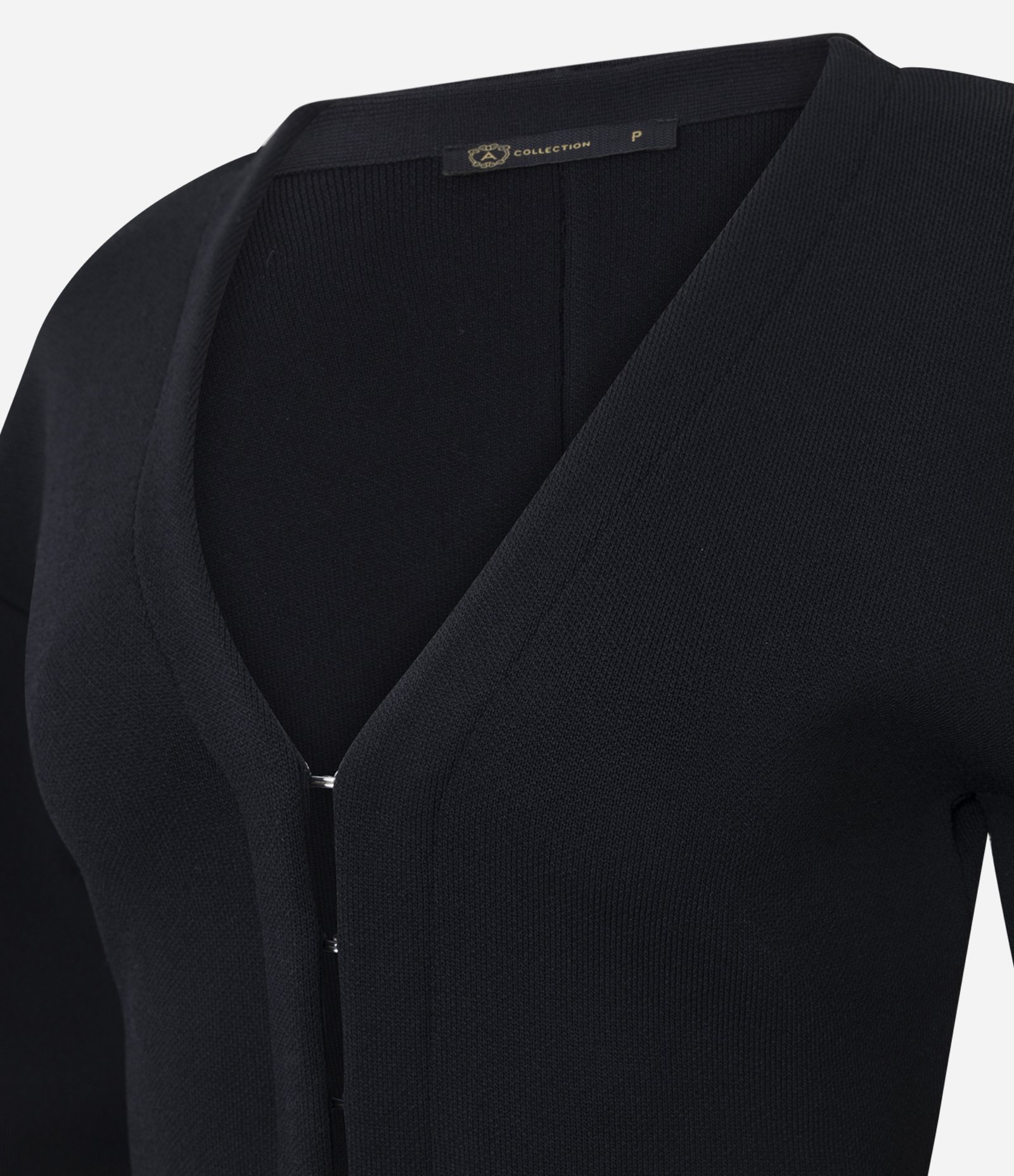 Cardigan Regular em Tricô com Abotoamento por Ganchos Anthracite 6