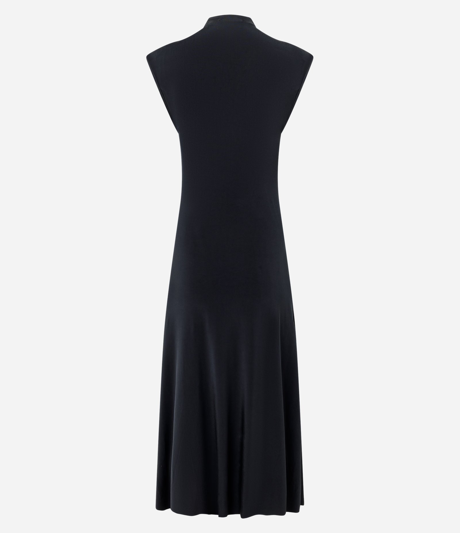 Vestido Midi com Detalhe Franzido Frontal Preto 2