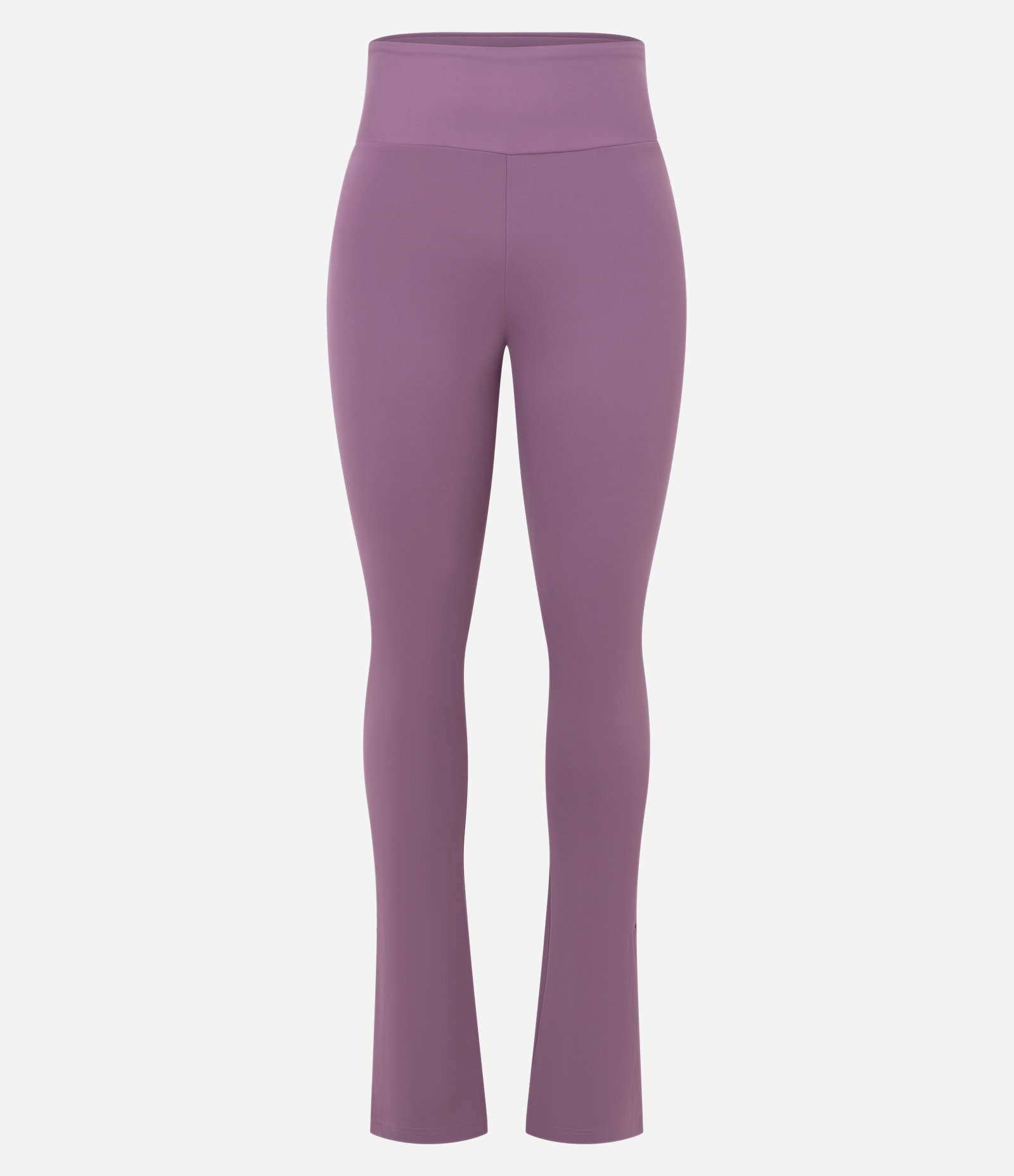 Calça Legging Flare Esportiva em Microfibra com Fenda Roxo 8
