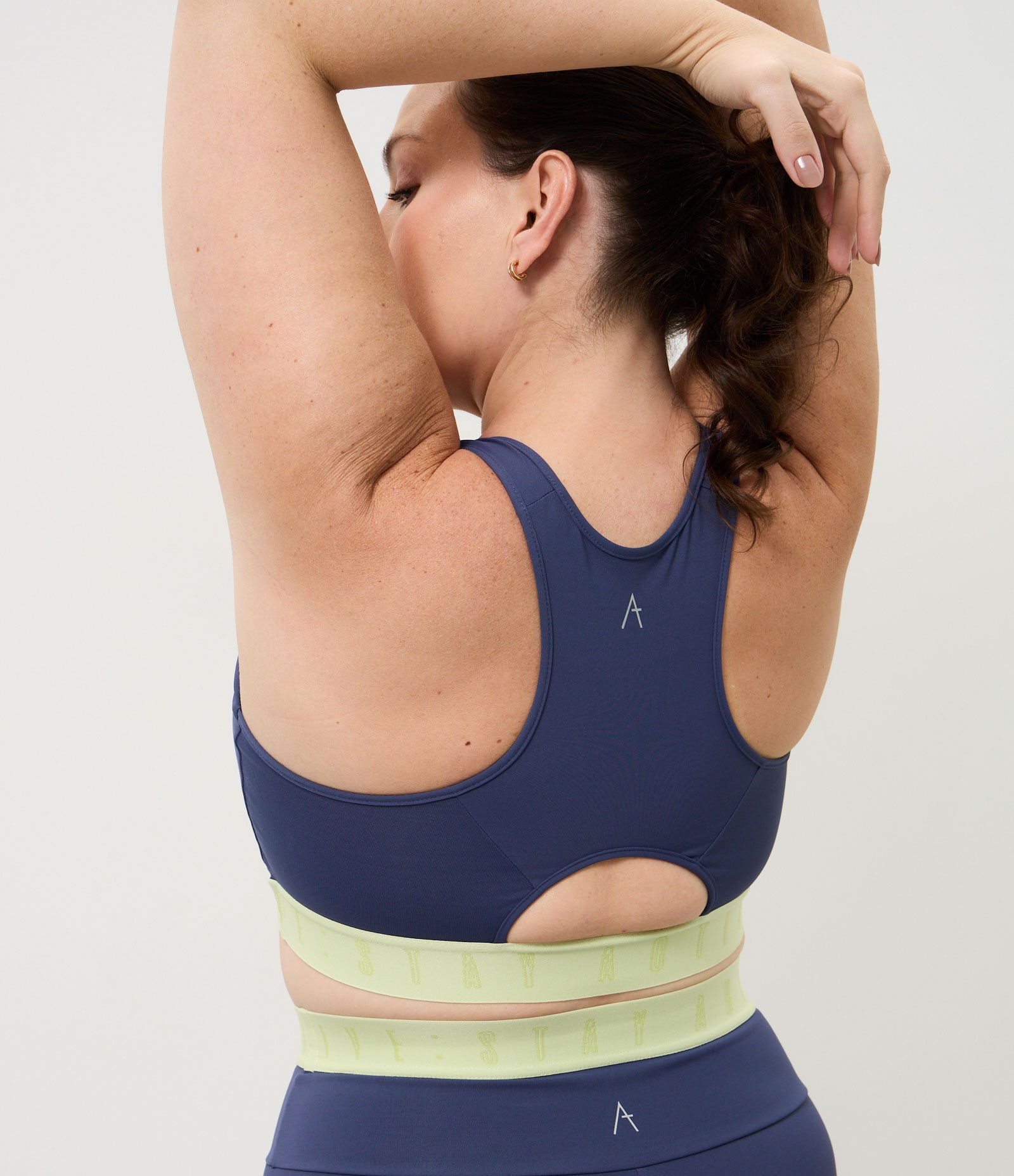 Top Esportivo Dry Nadador com Faixa Contrastante Curve & Plus Size Azul 4