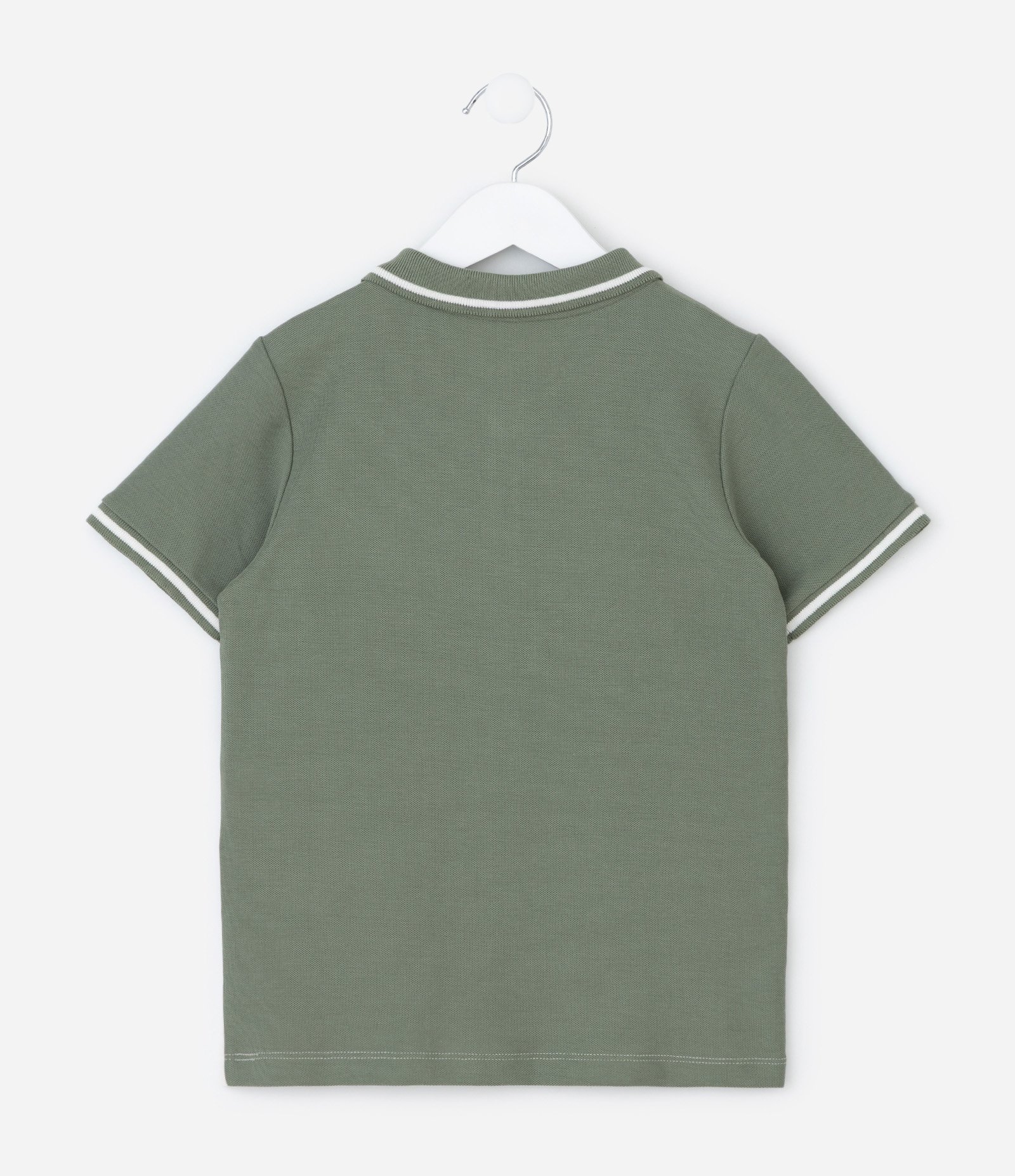 Conjunto Infantil em Piquet com Recorte Bicolor - Tam 1 a 6 Anos Verde/Azul Marinho 4