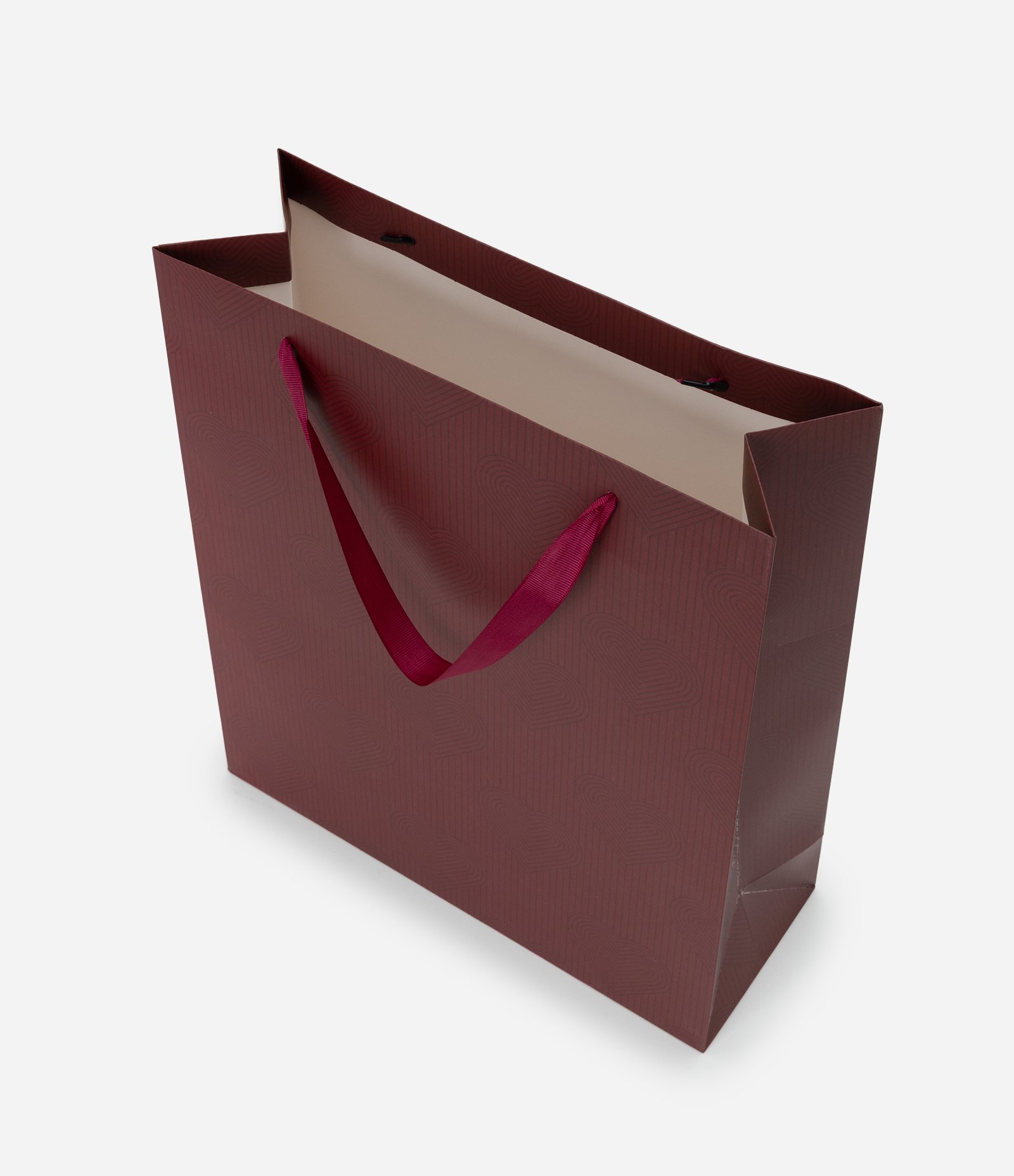 Sacola Média com Estampa de Corações Vermelho 3