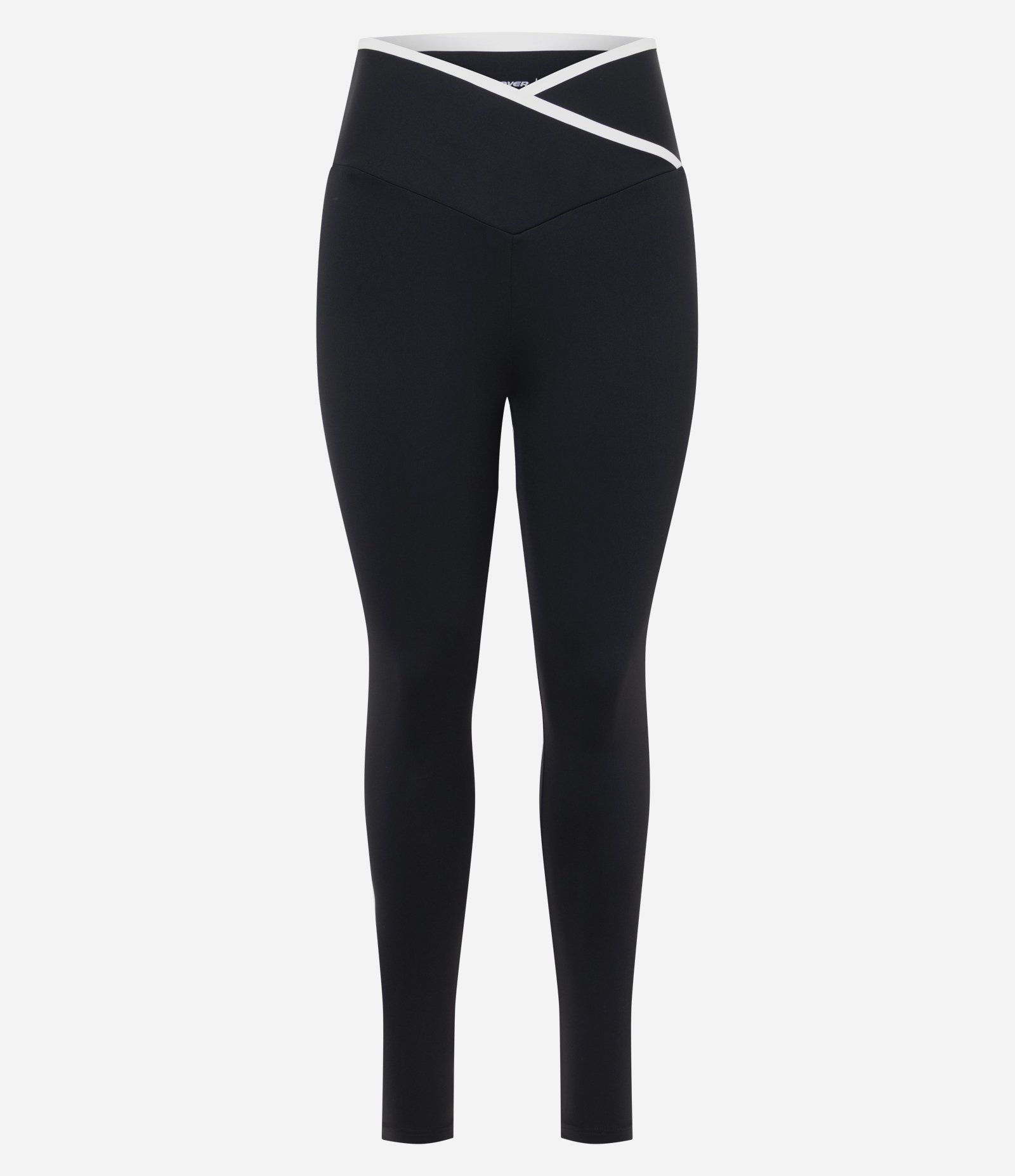 Calça Legging Esportiva com Cós Transpassado e Viés Contrastante Preto 6