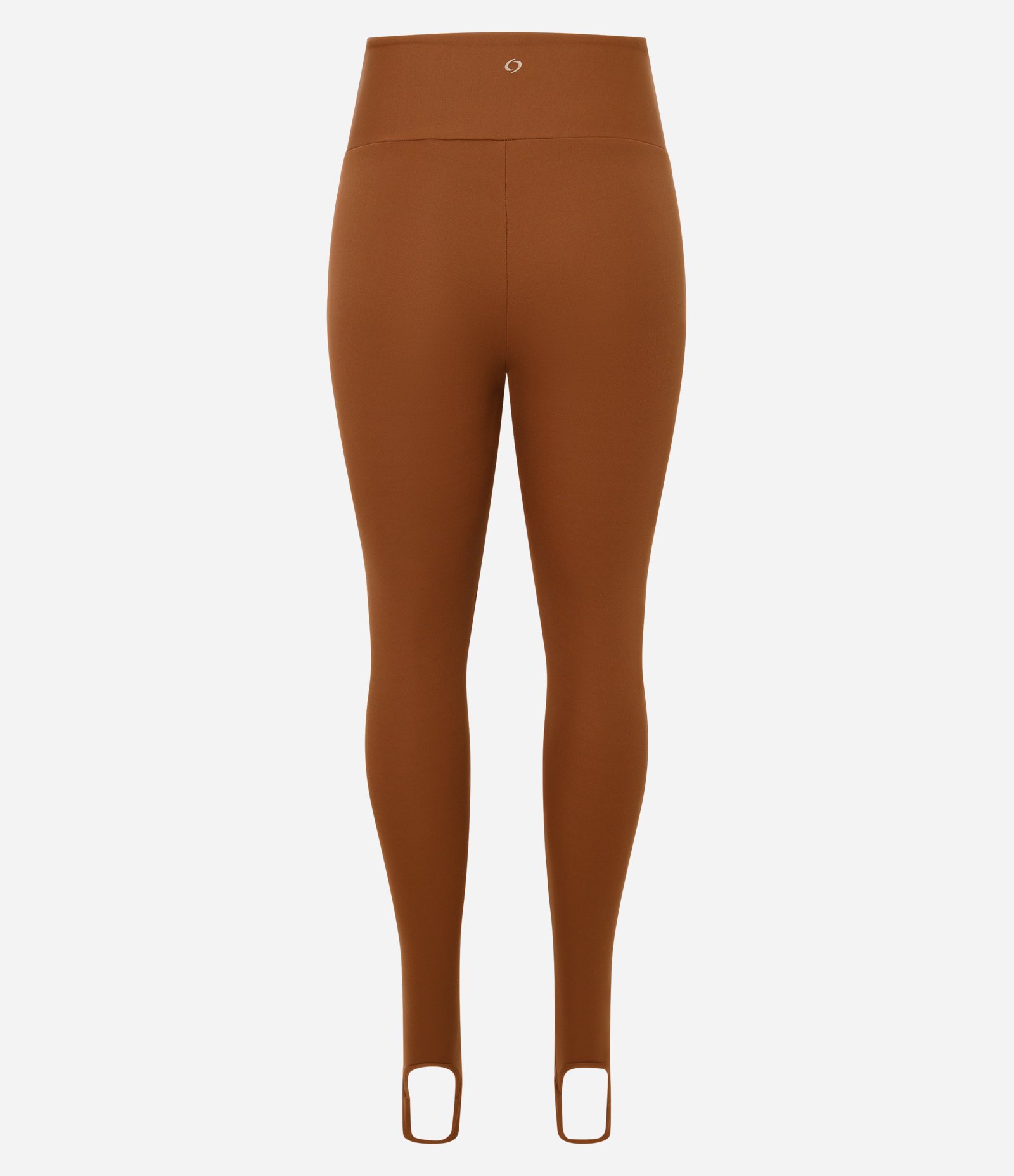 Calça Legging Esportiva em Microfibra com Pezinho Marrom 7