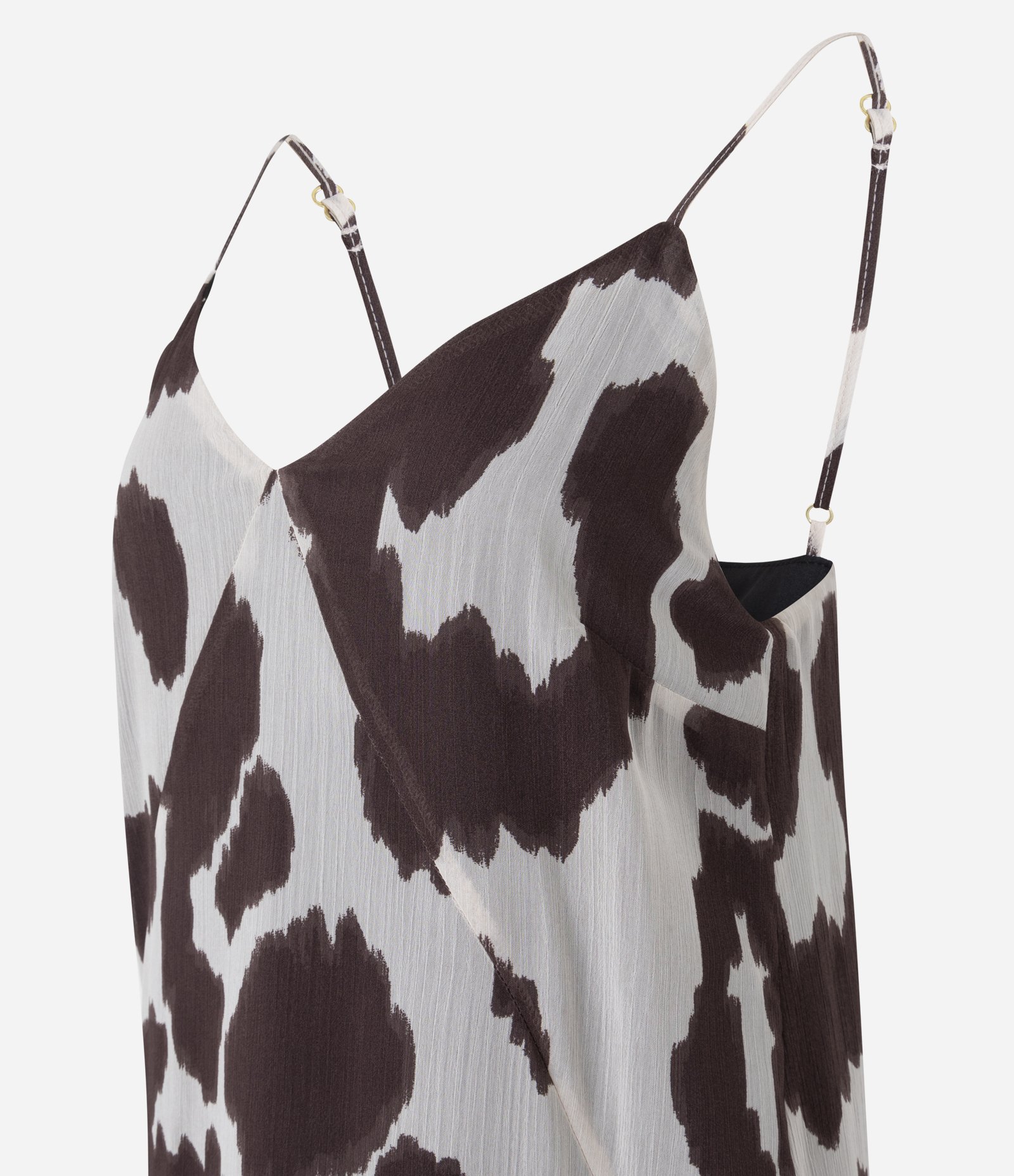 Vestido Longo em Chiffon Animal Print com Decote V Animal Print 6