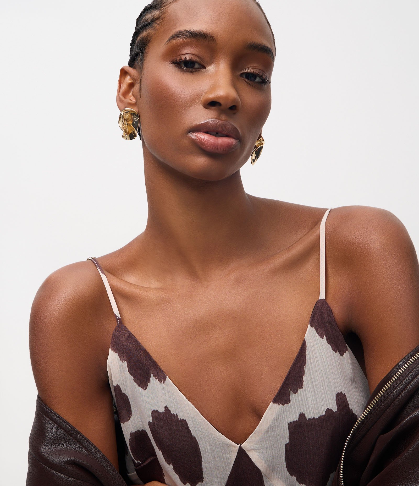 Vestido Longo em Chiffon Animal Print com Decote V Animal Print 3