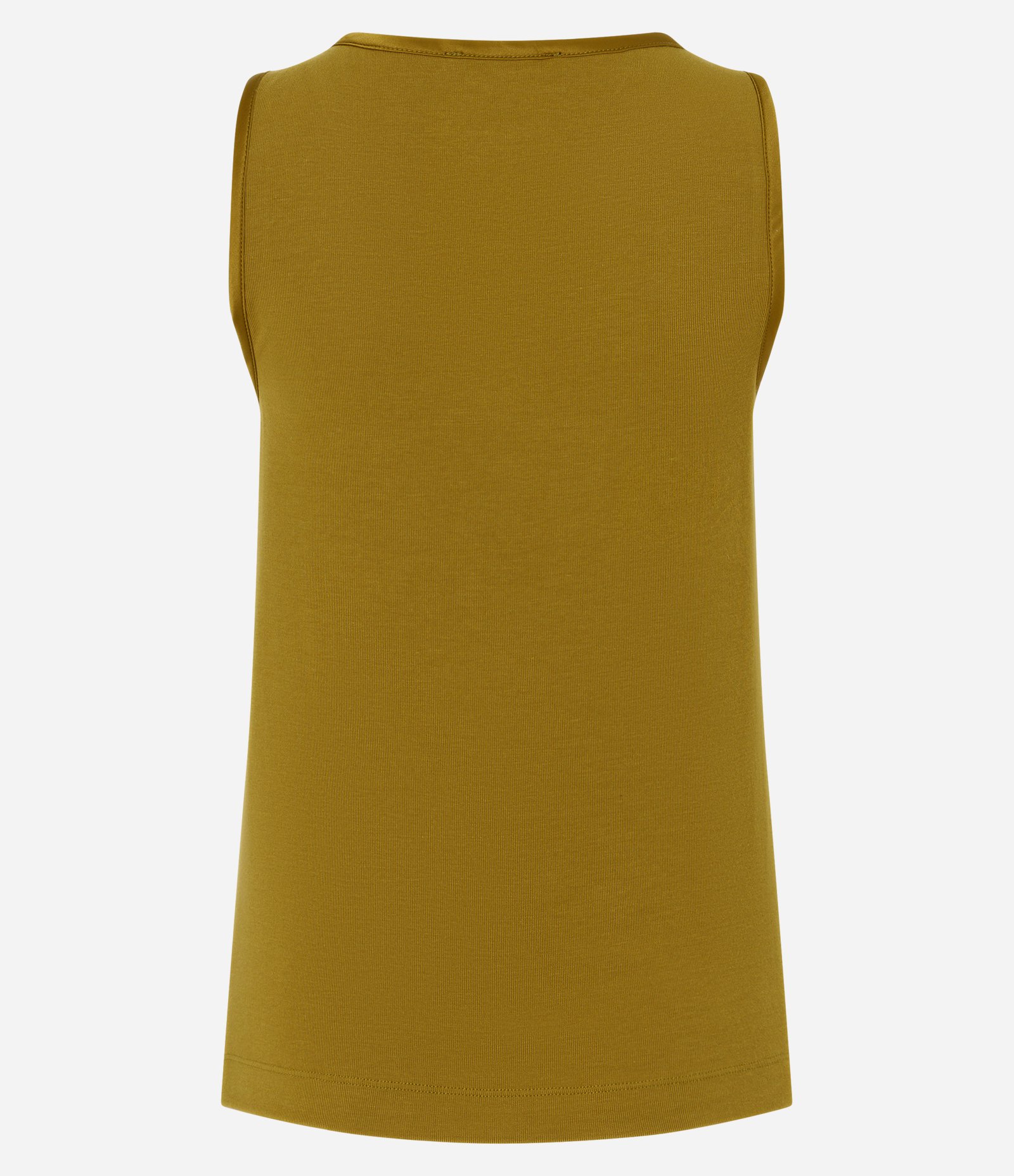 Blusa Básica em Viscose com Gola Redonda Amarelo 2