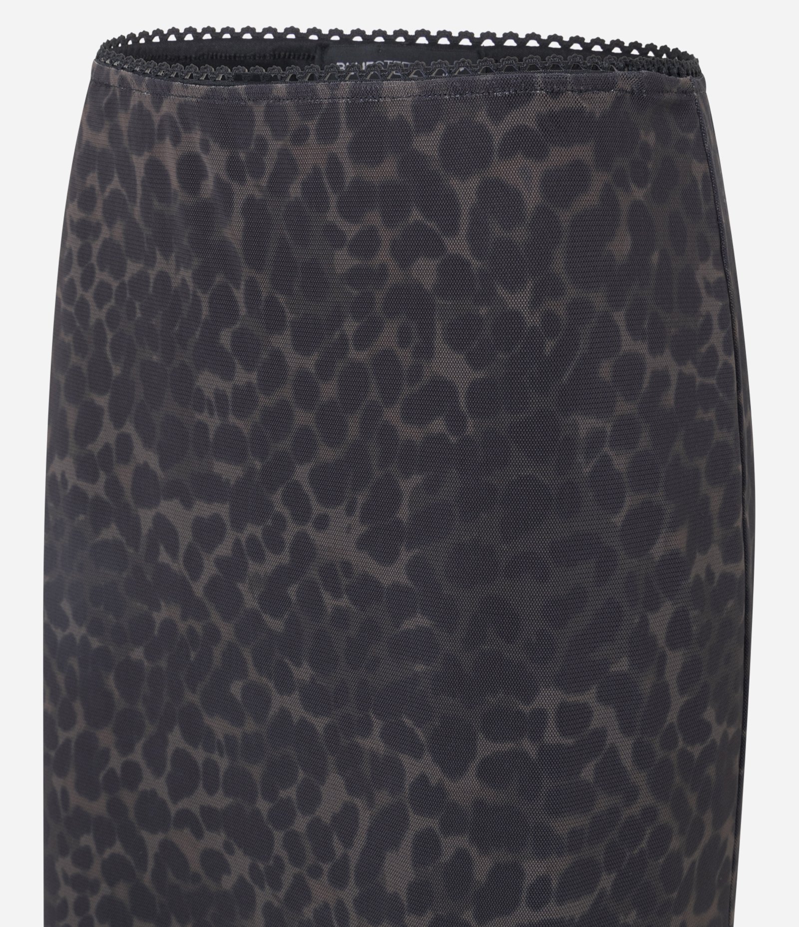 Saia Longa em Tule com Estampa Oncinha Preto 2